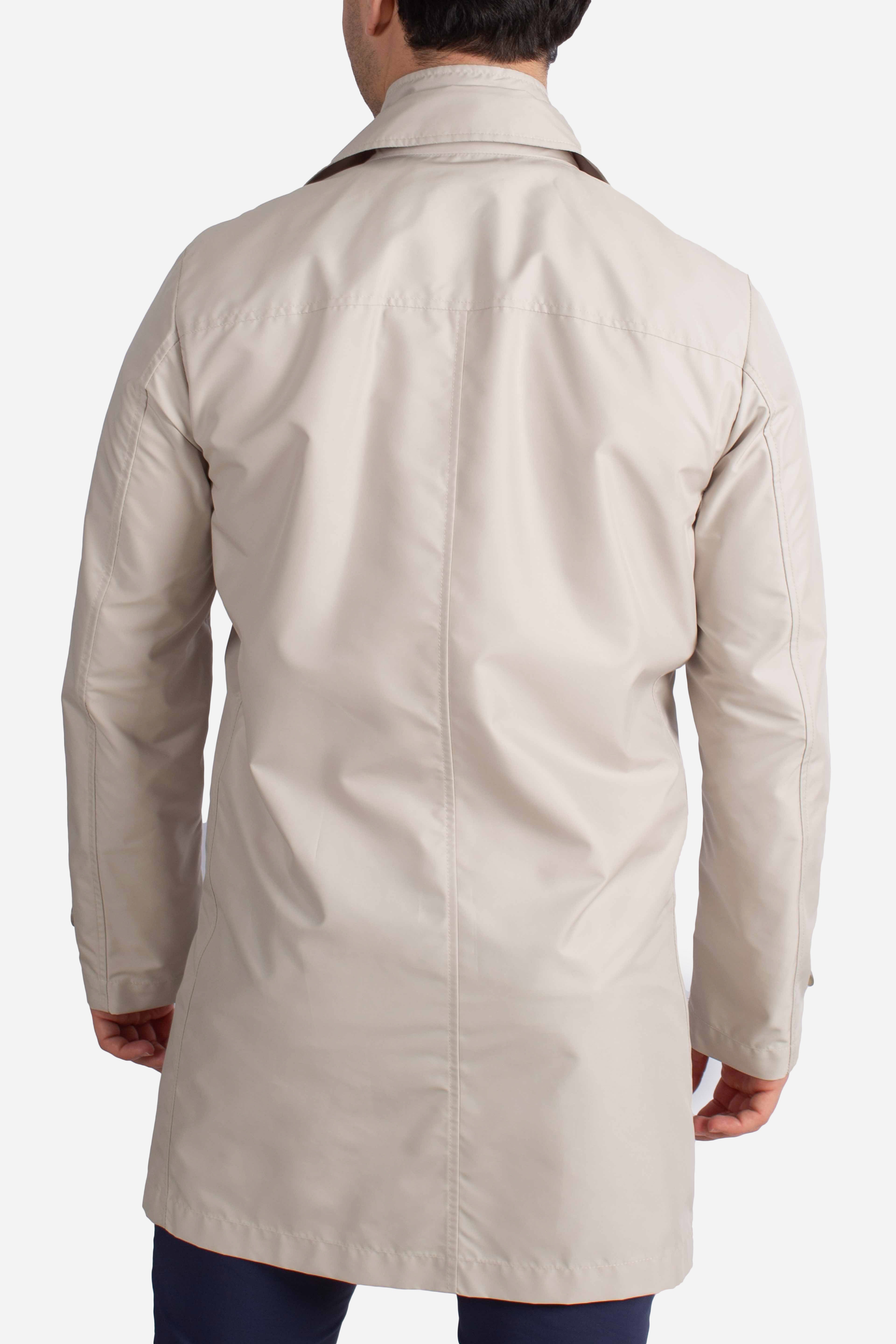 Impermeabile Morning Coat in Popeline Tecnico ghiaccio