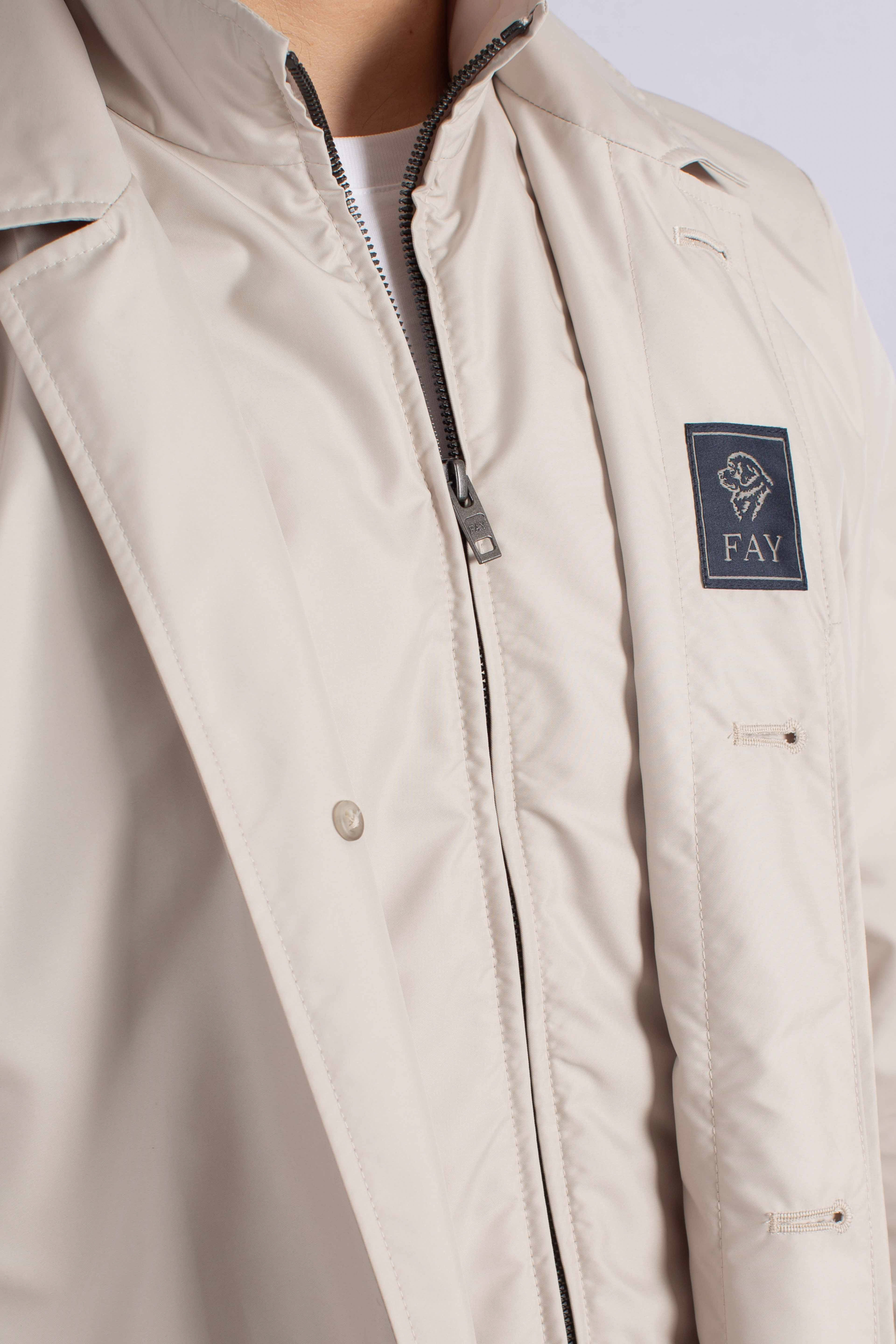 Impermeabile Morning Coat in Popeline Tecnico ghiaccio