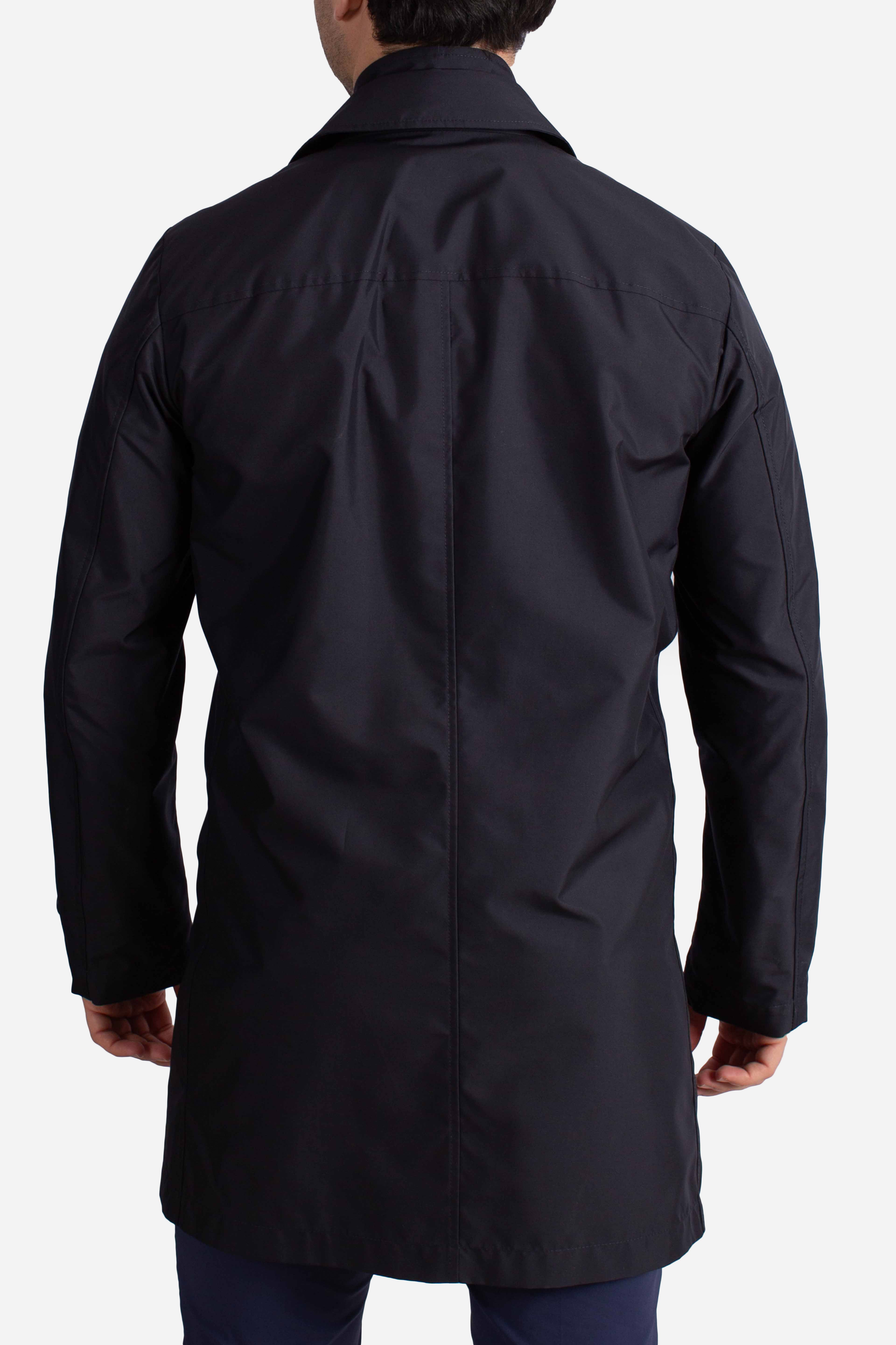 Impermeabile Morning Coat in Popeline Tecnico blu