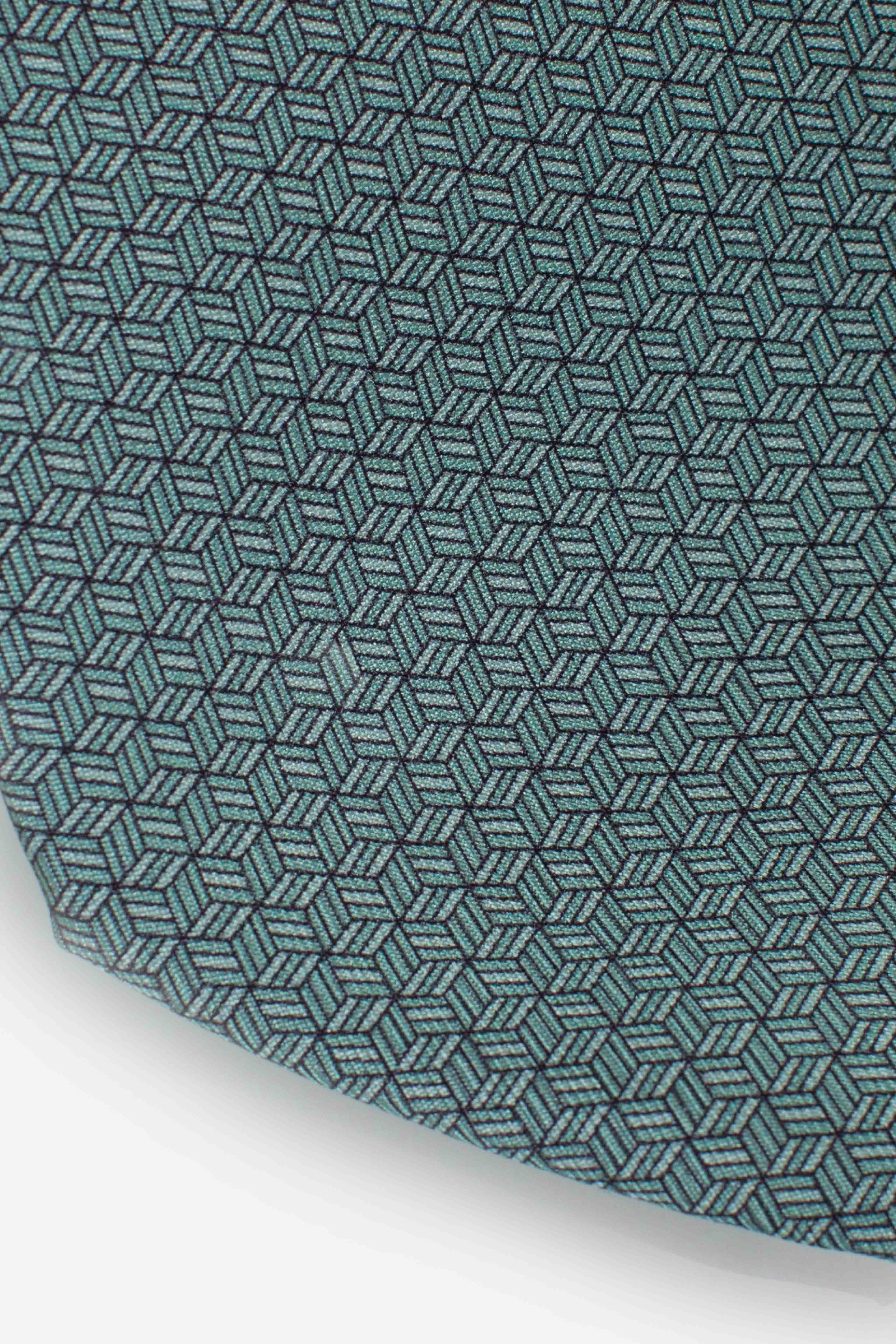 Cravatta in seta cubo optical verde menta