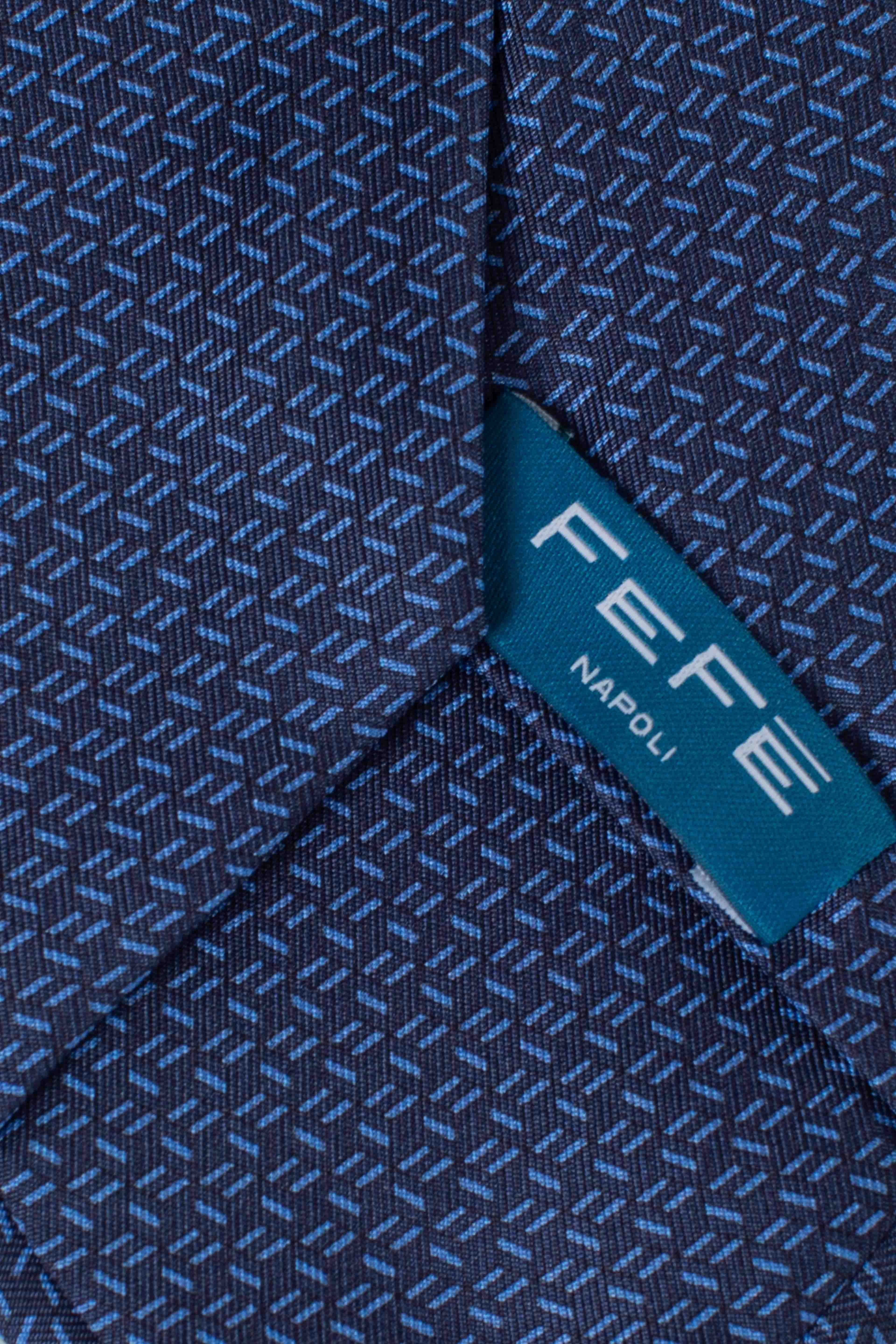 Cravatta in seta cubo optical blu