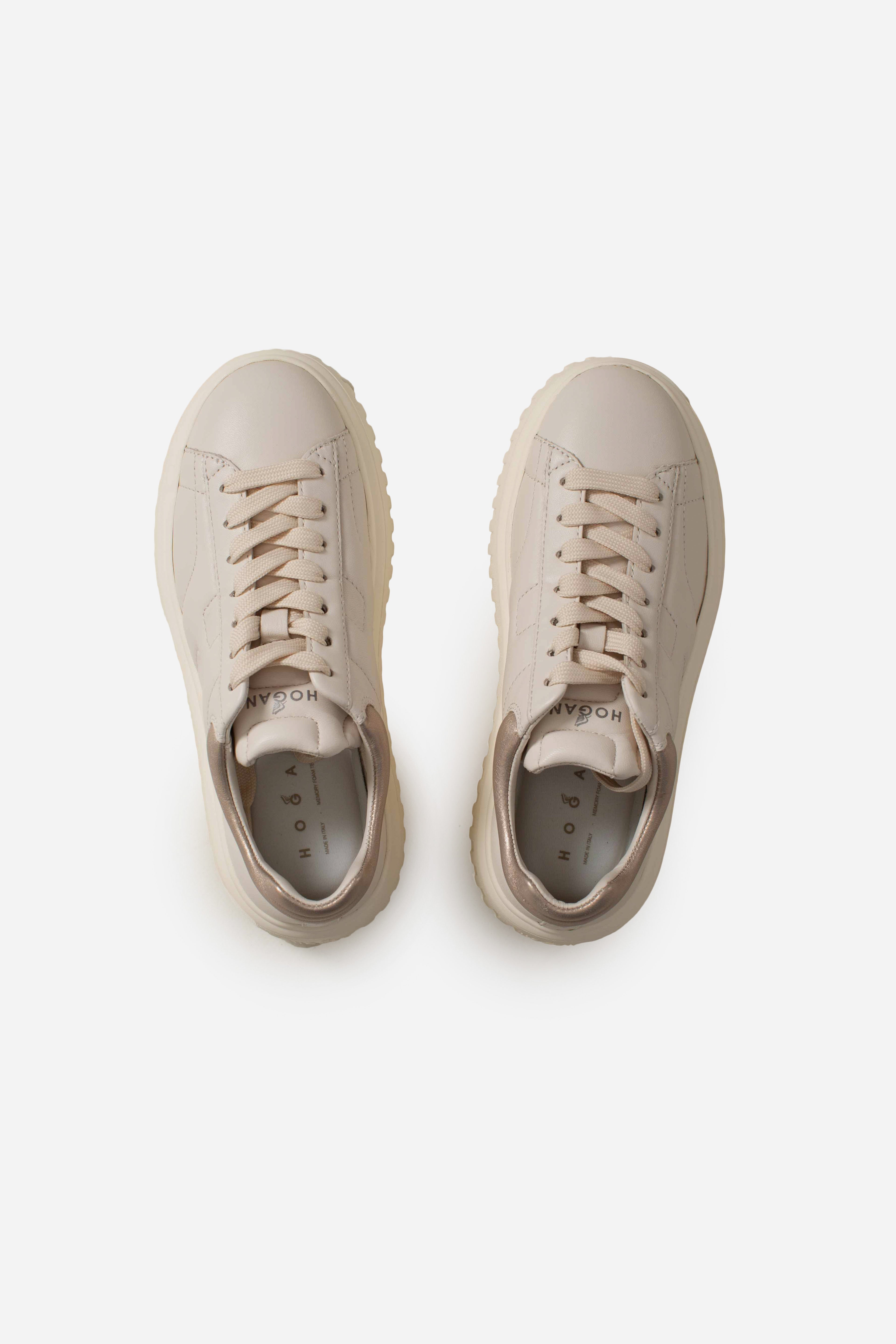 Sneakers Hogan H-Stripes Avorio Oro
