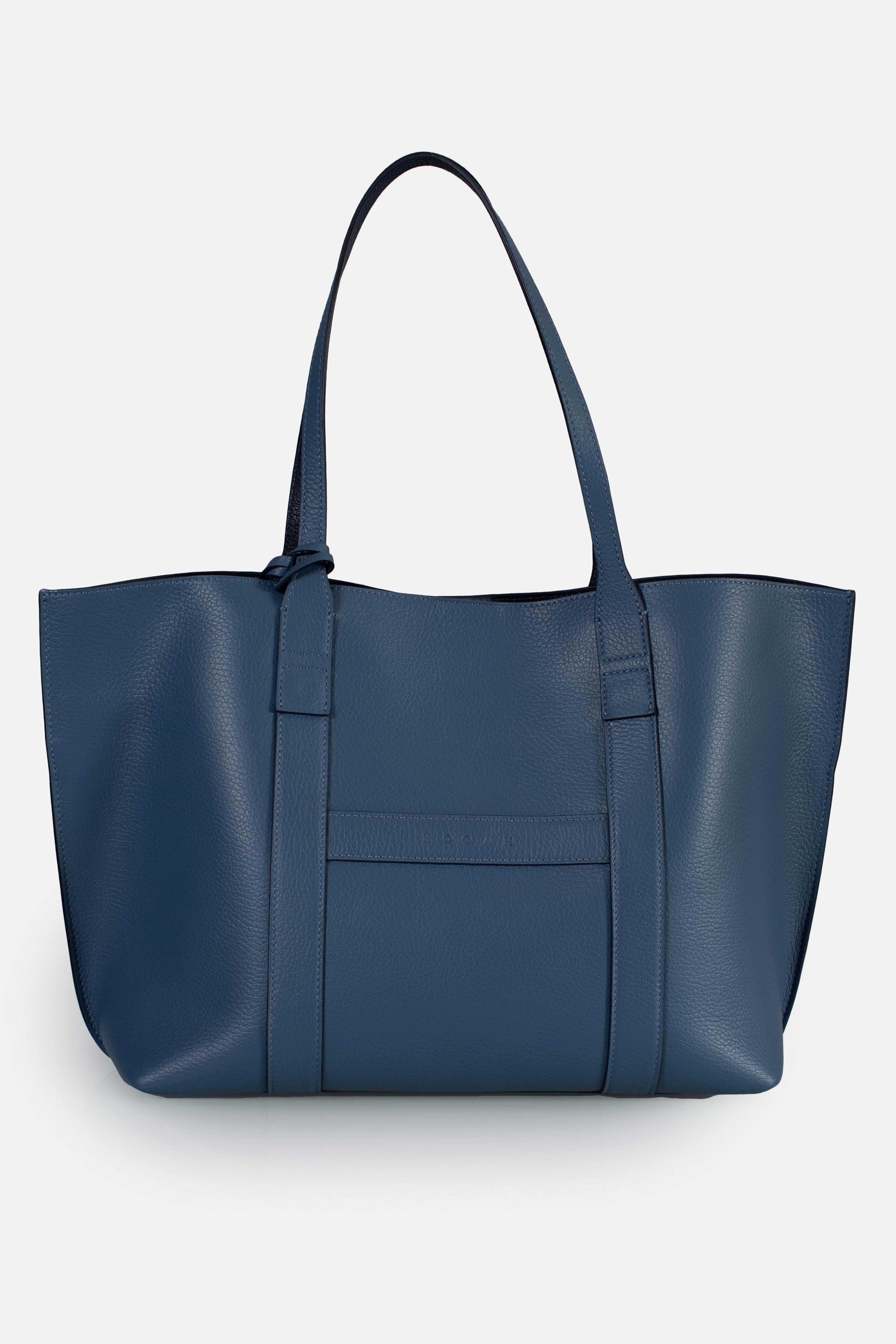 Borsa Shopping Hogan Script Media Blu chiaro