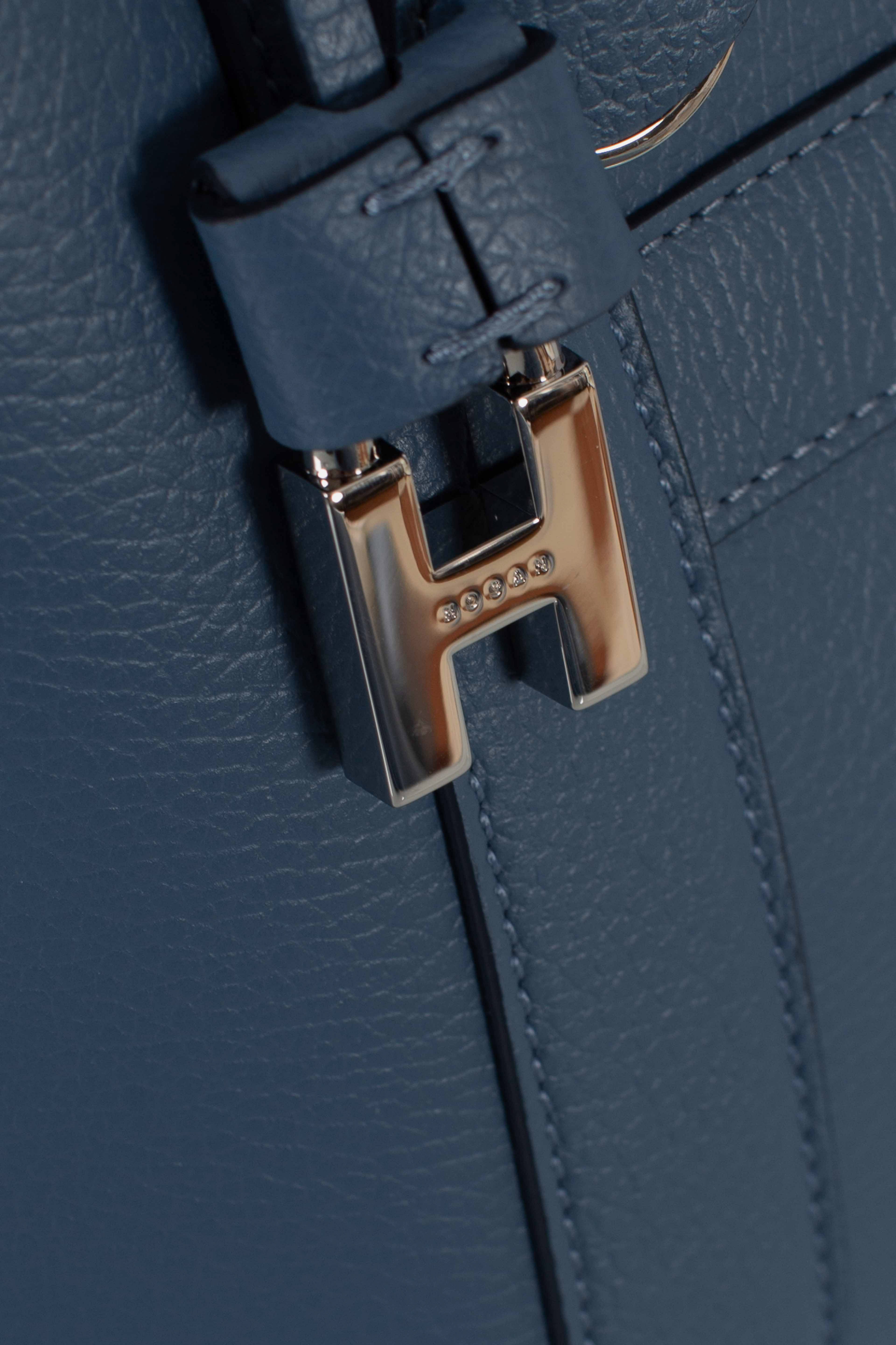 Borsa Shopping Hogan Script Media Blu chiaro