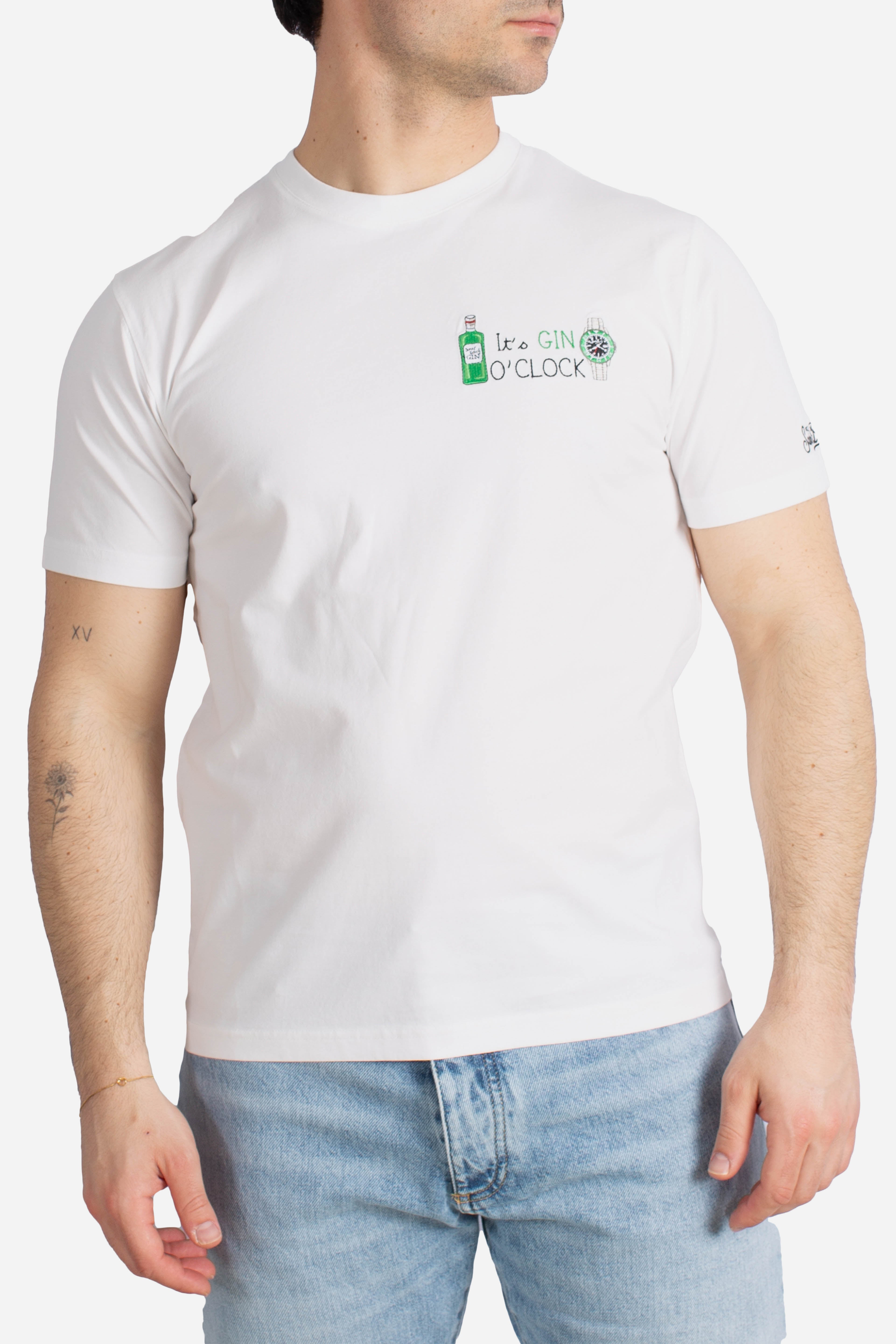 T-shirt Portofino It's GIN O'CLOCK white