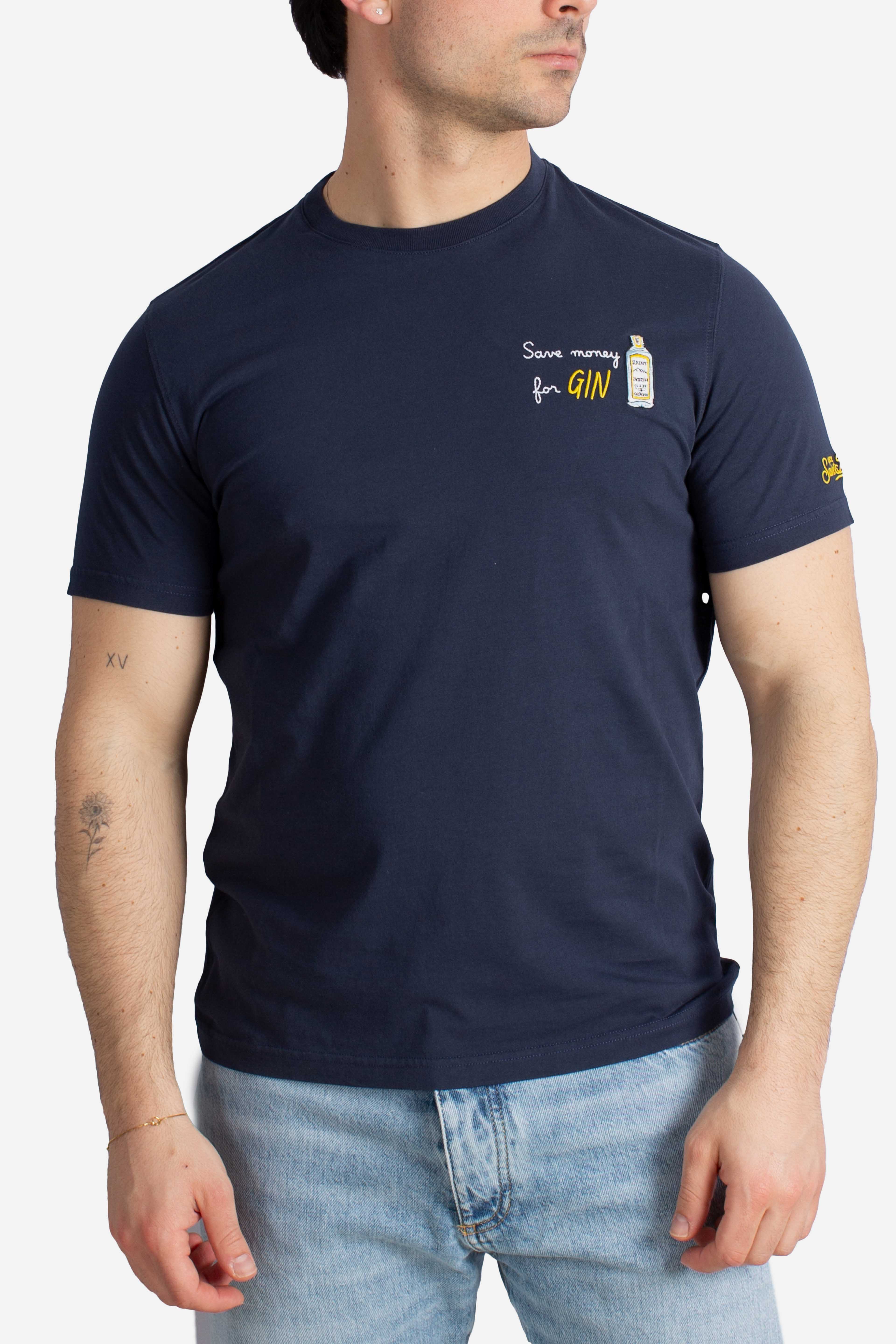 T-shirt Portofino blu save money for gin