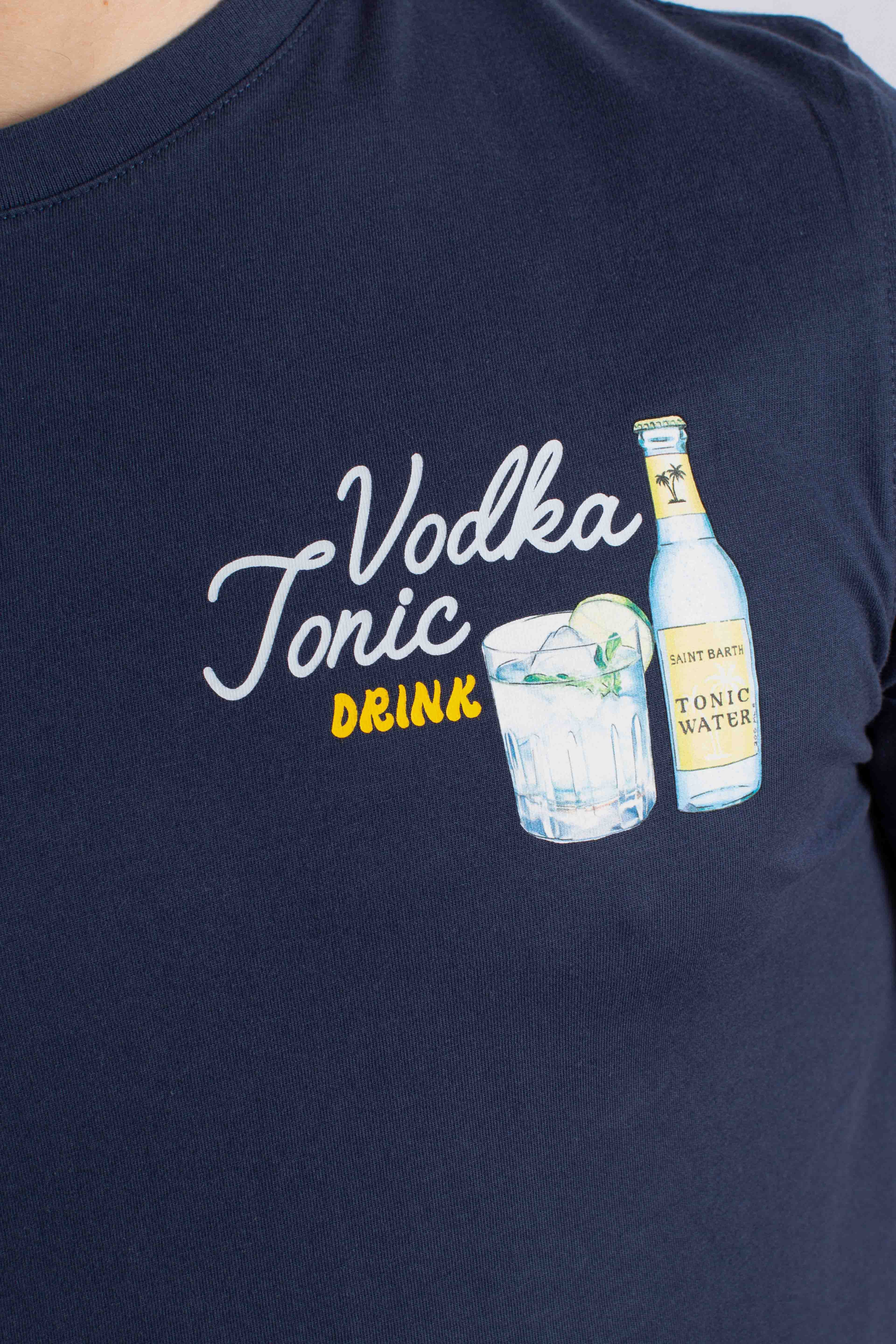 T-shirt Portland blu vodka tonic drink