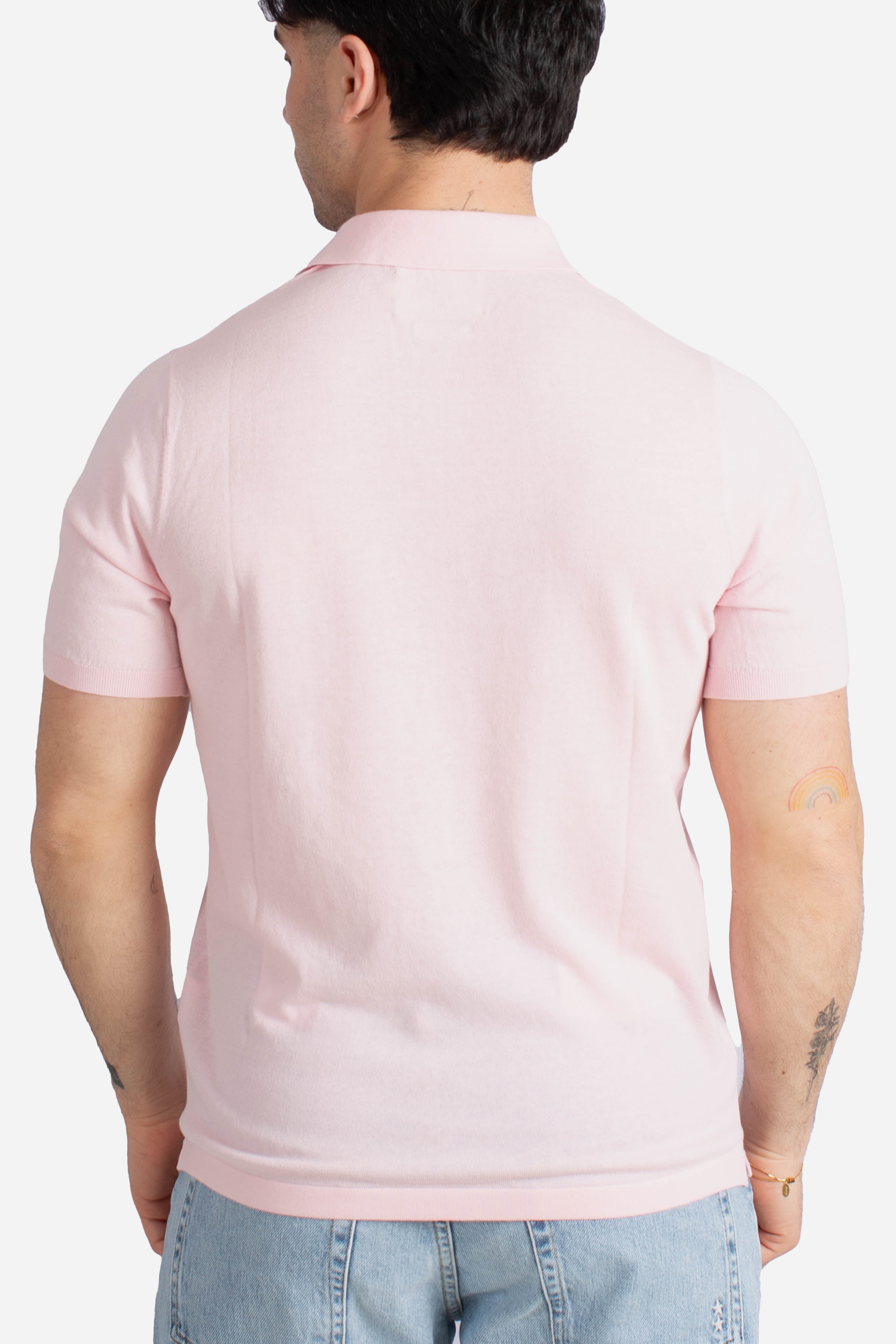 Polo Sloan senza bottoni in maglia PINK