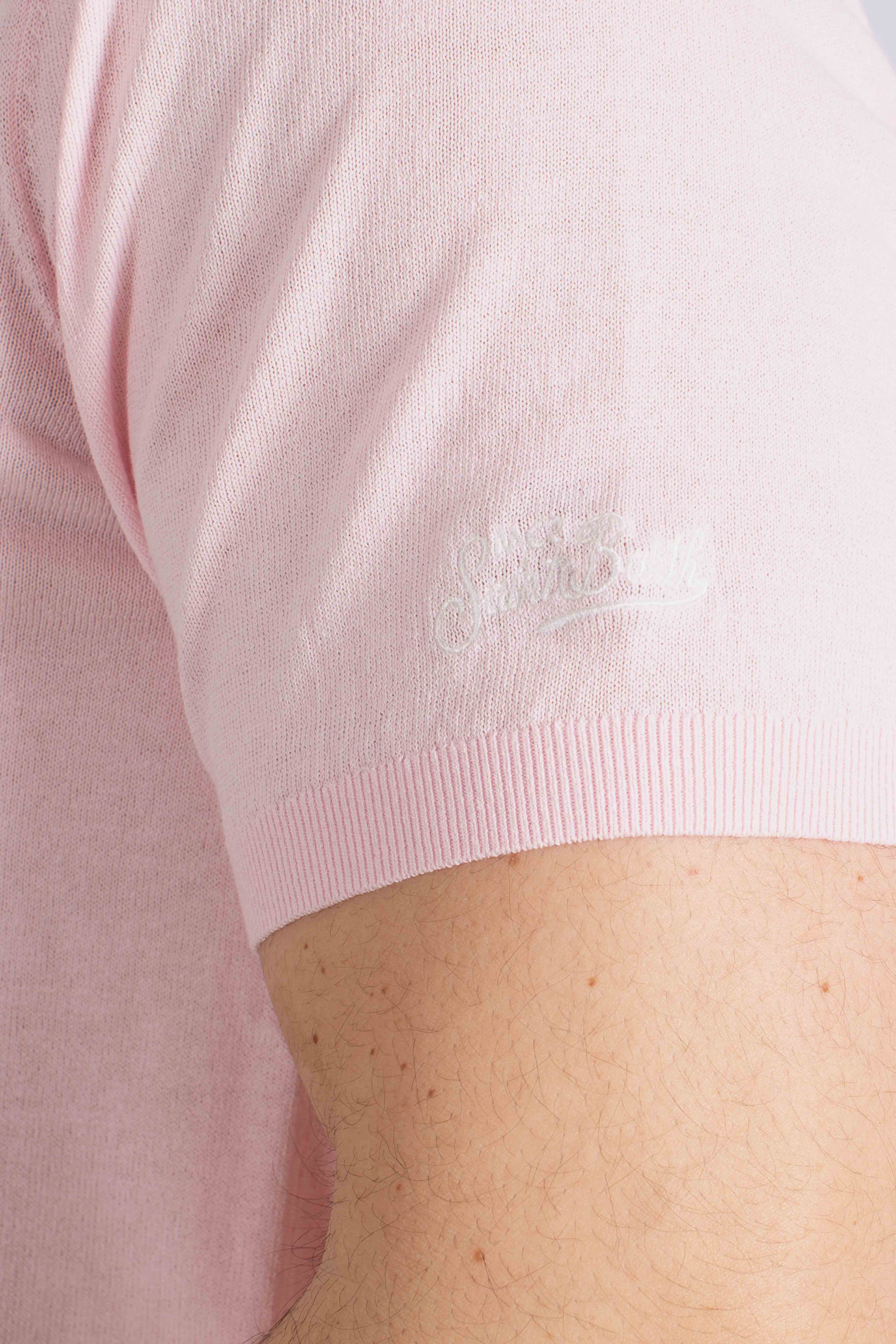 Polo Sloan senza bottoni in maglia PINK