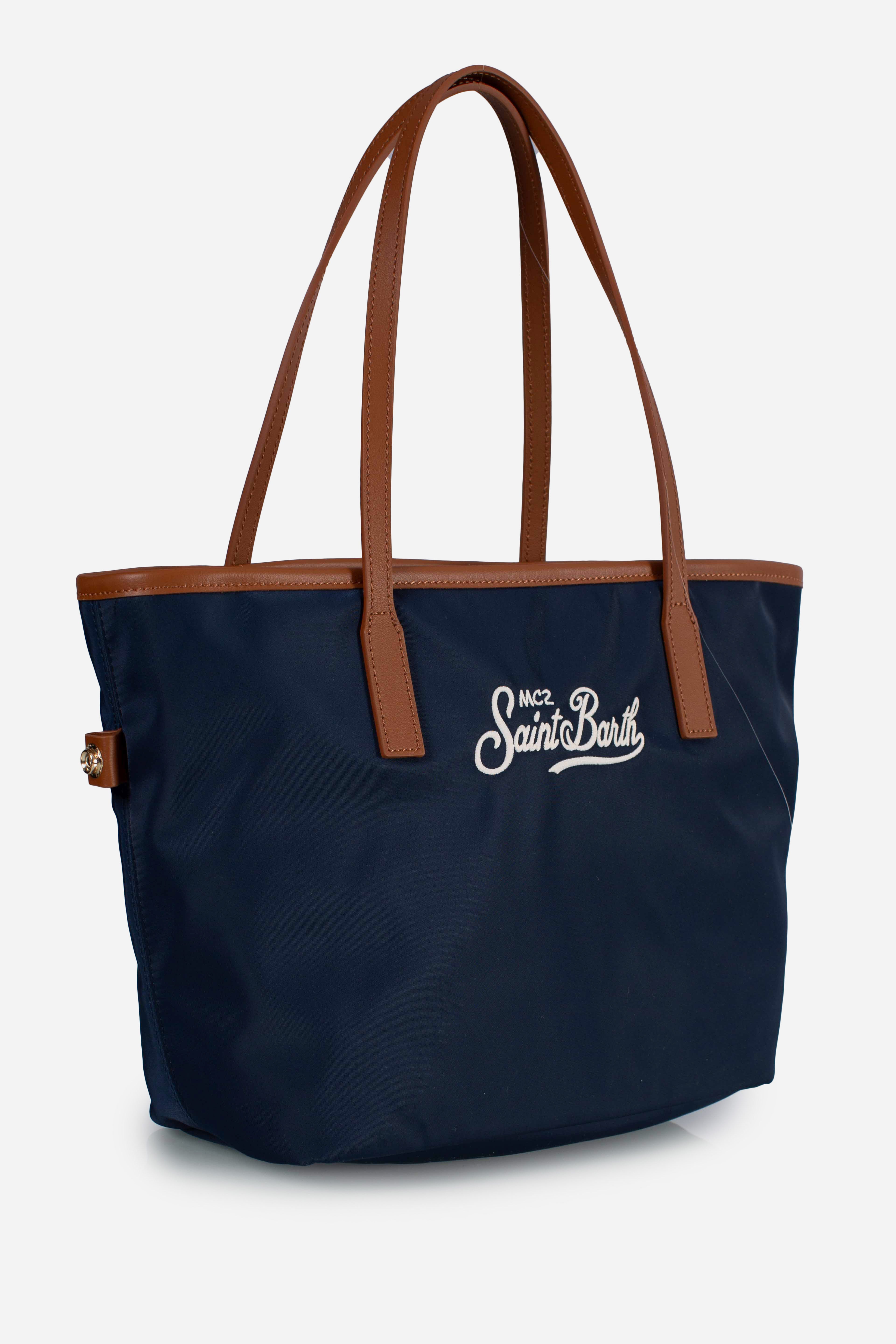City bag mid nylon blu