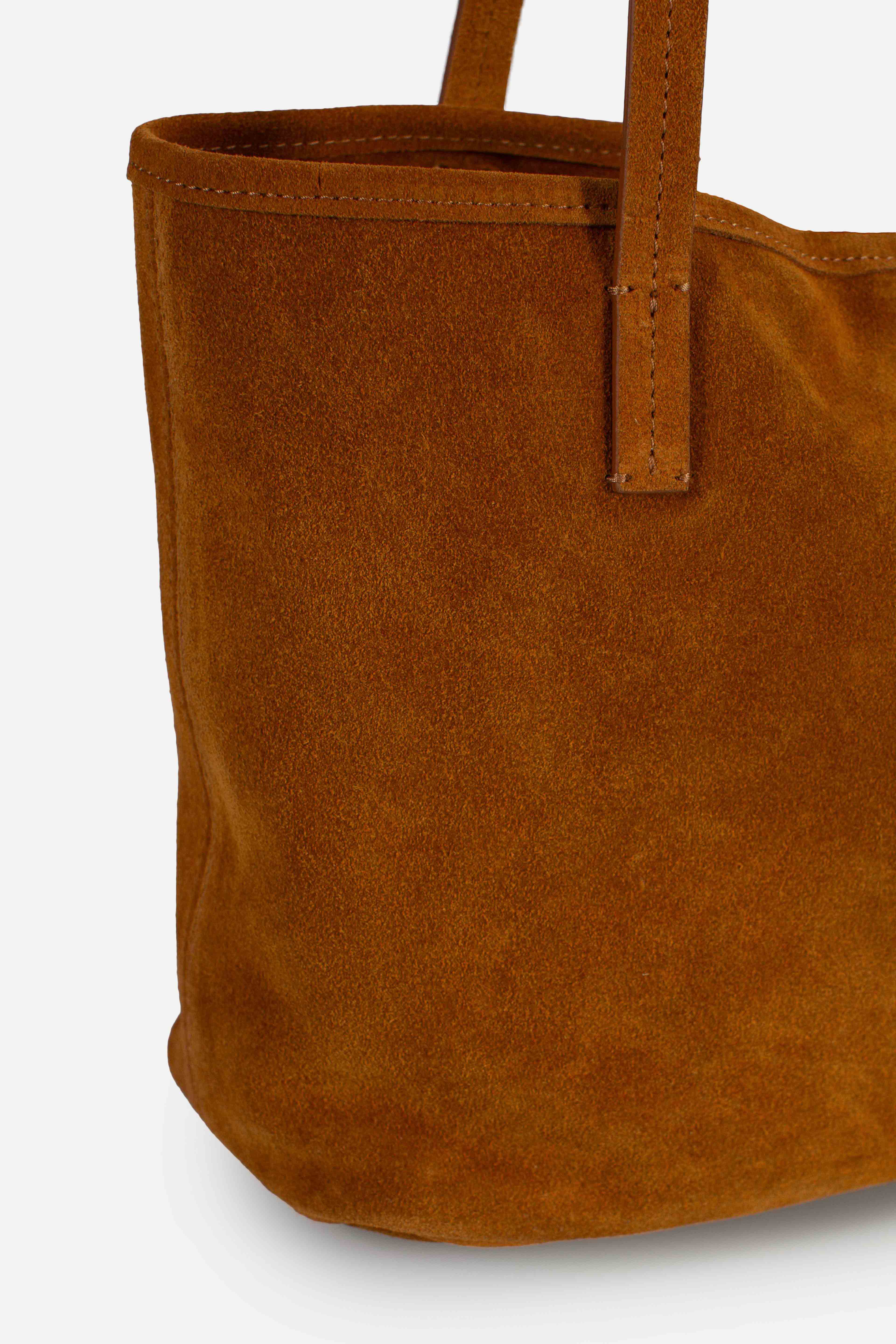 City bag mid suede camel