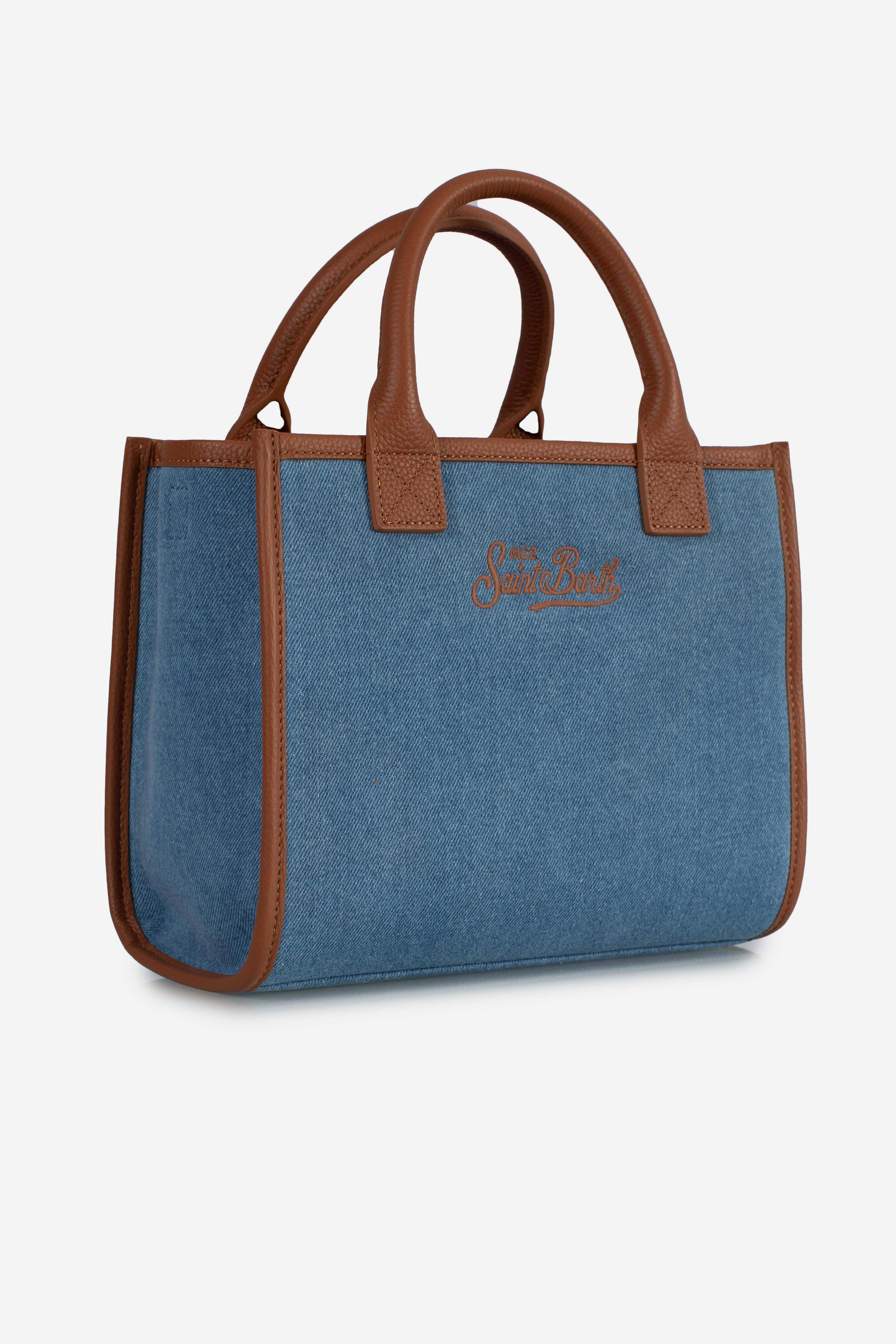 Vanity bag midi denim grain