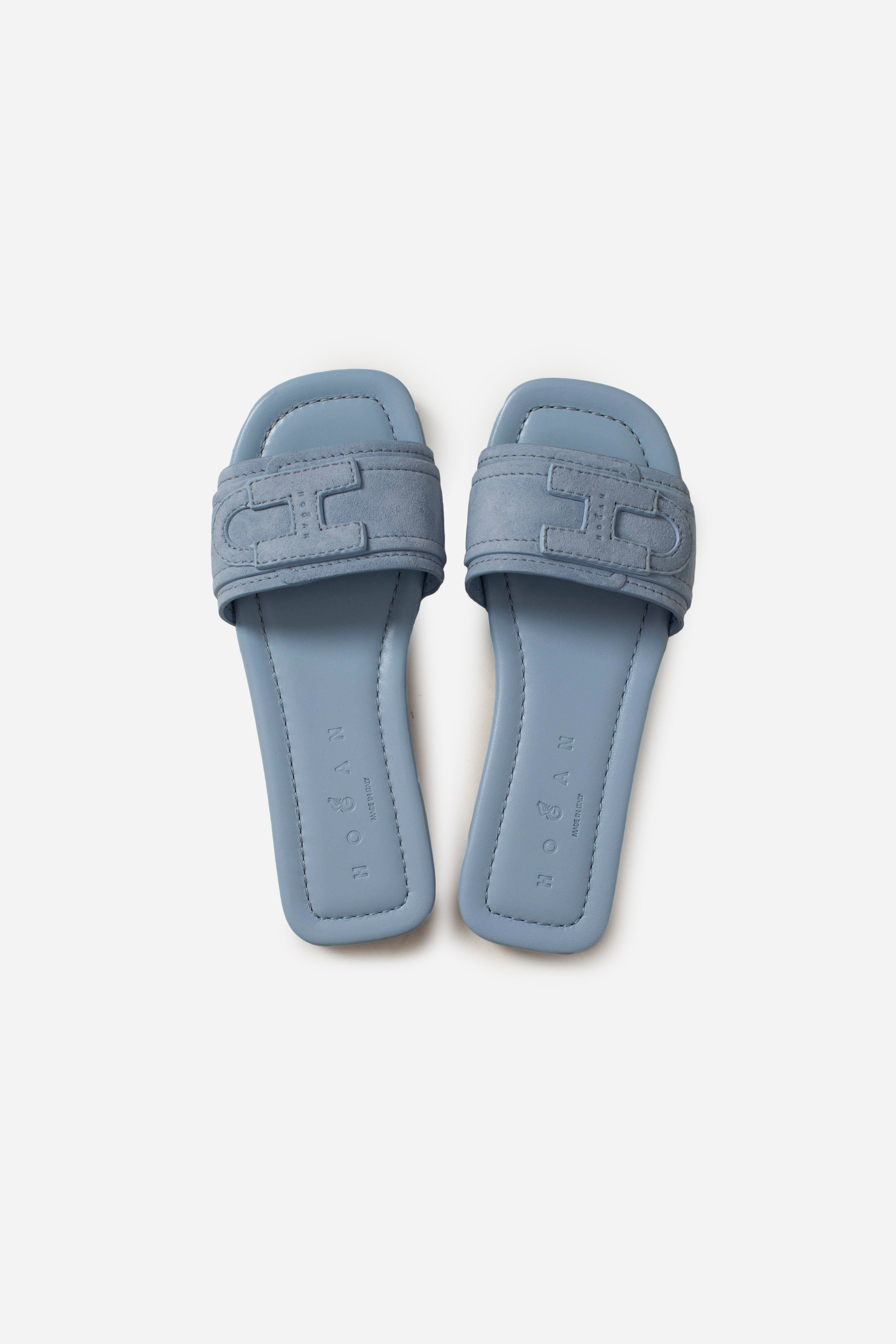 Sandali Flat Hogan H685 Azzurro