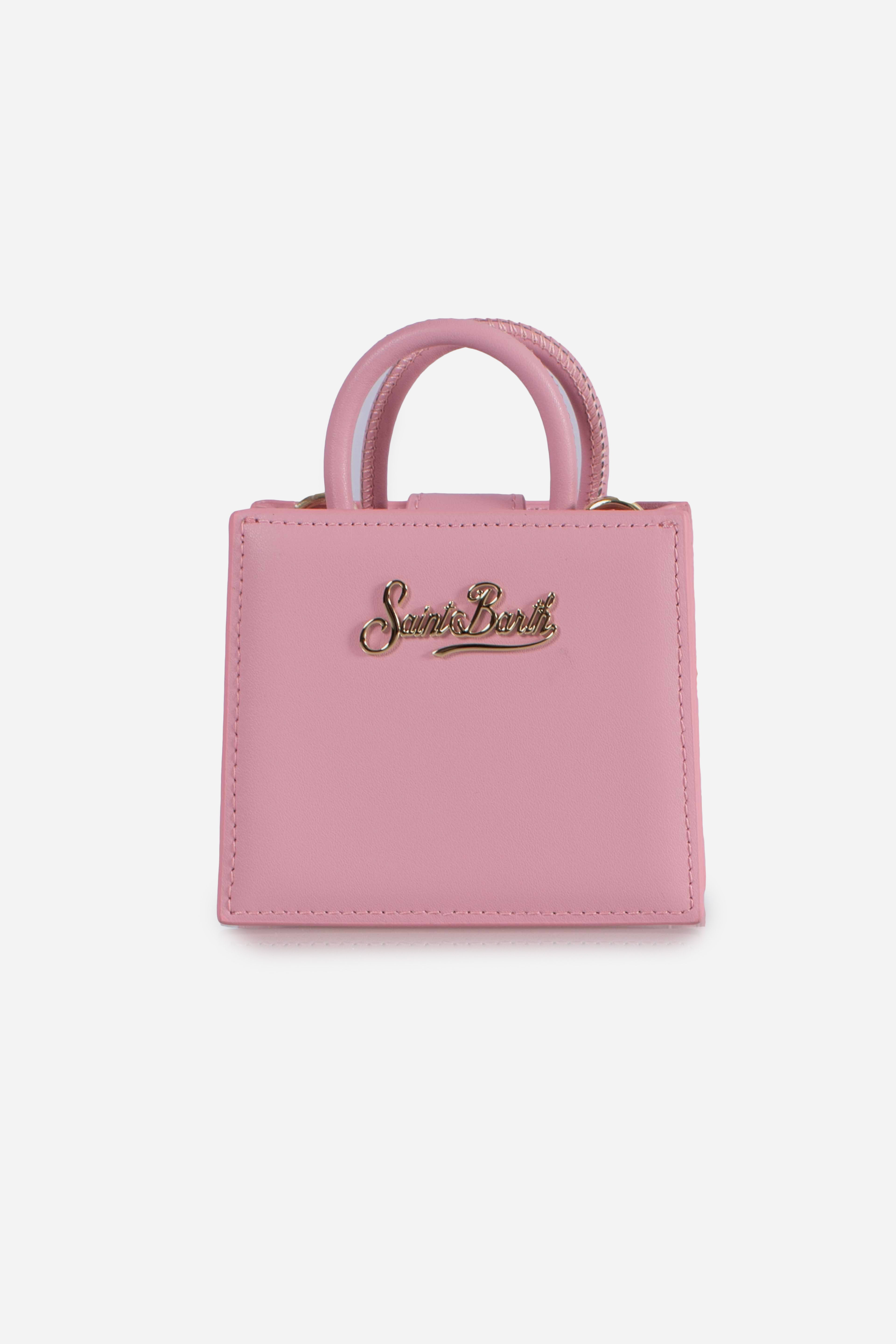 Shop bag micro leo leather pink