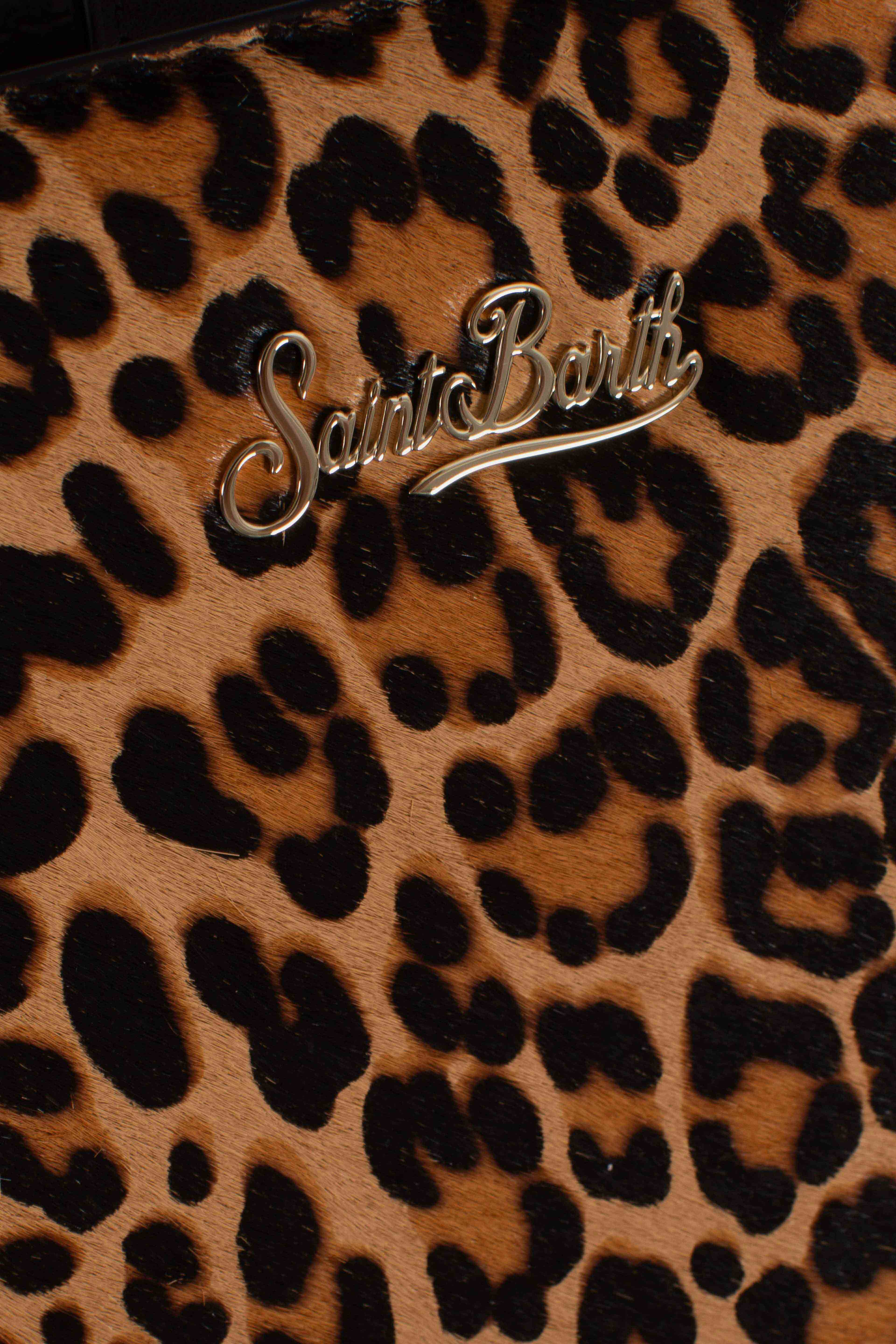 Shop Bag Mini in pelle e cavallino leopardato