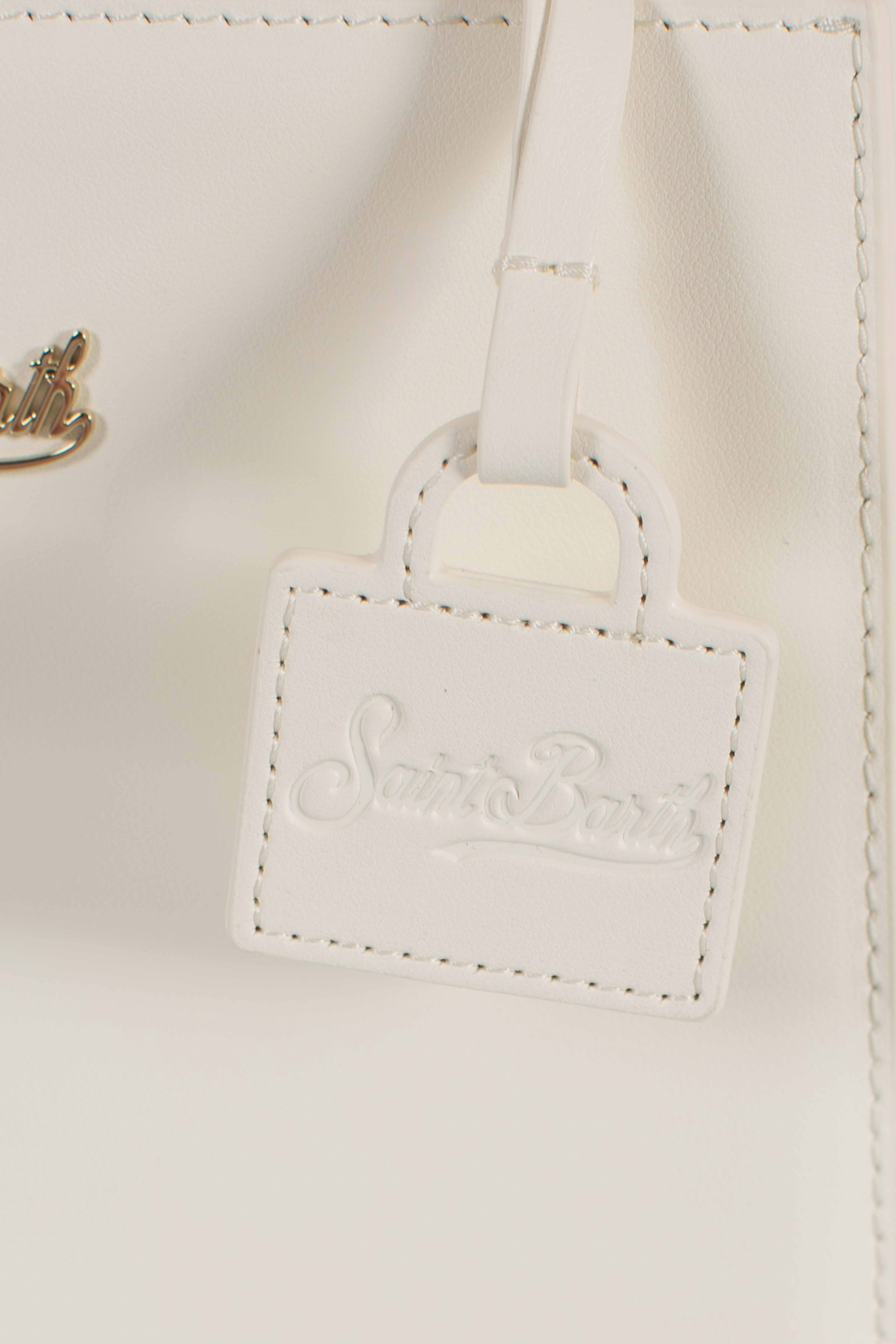 Shop bag mini leather white