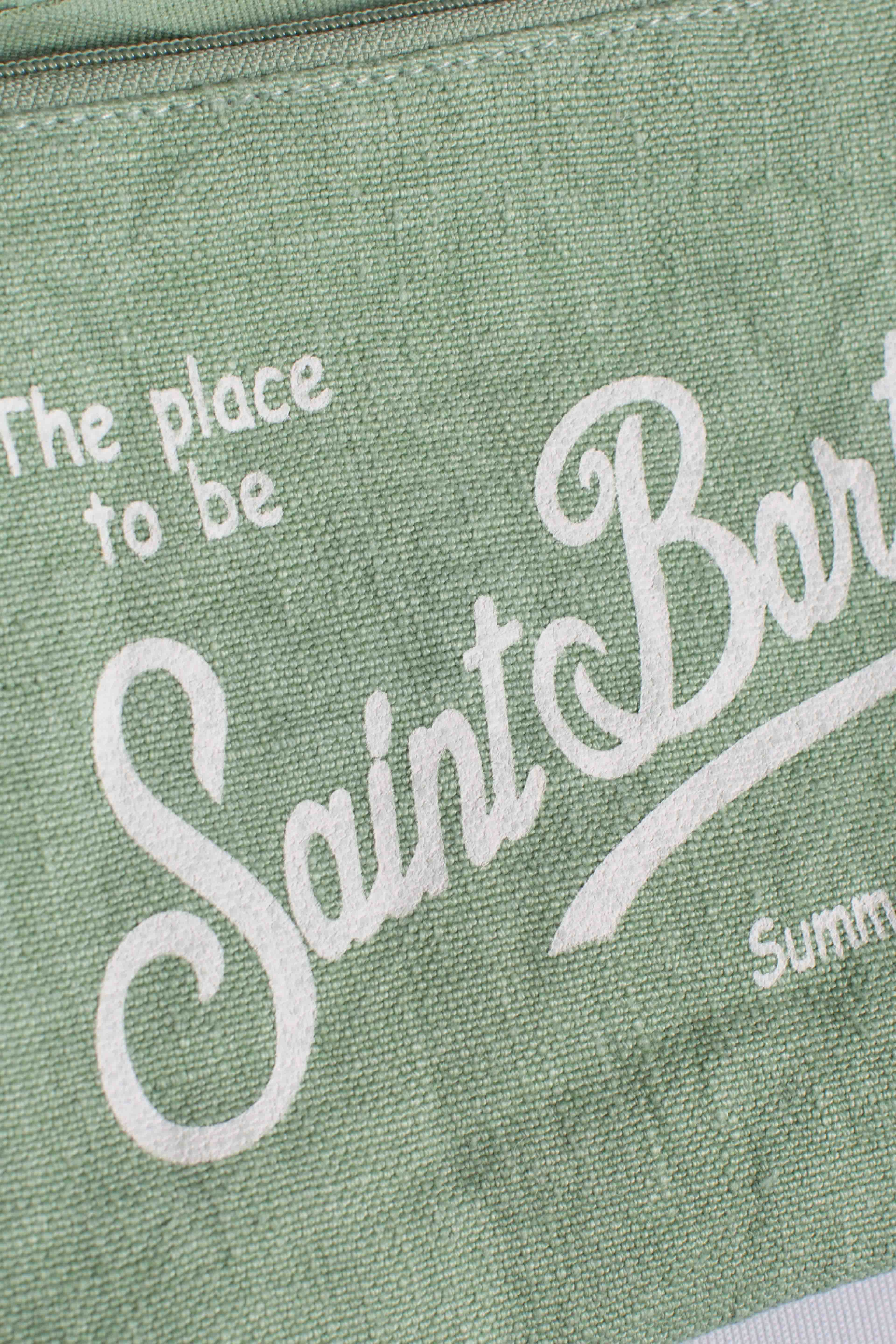 Pochette Aline in lino verde