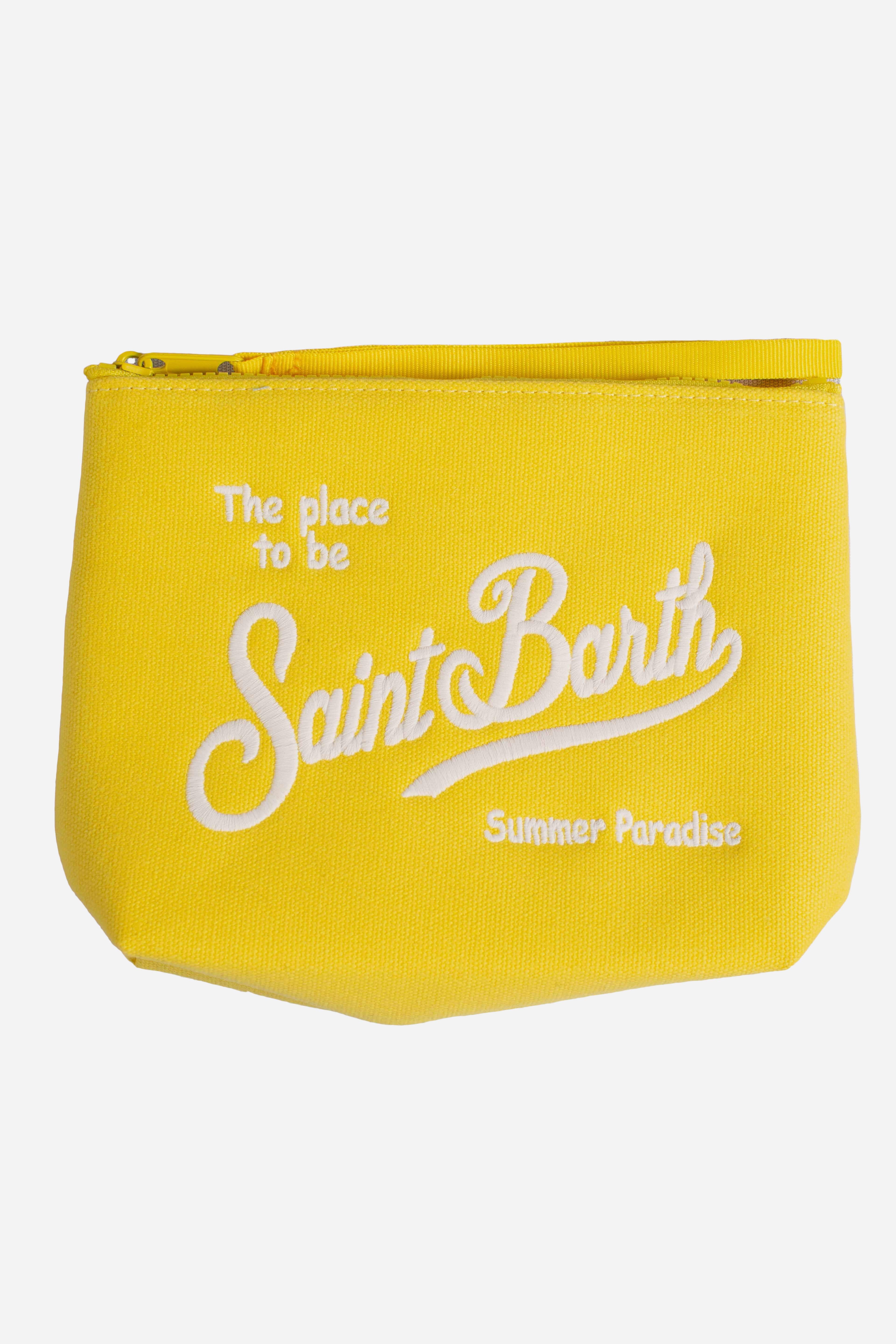 Pochette Aline in canvas yellow