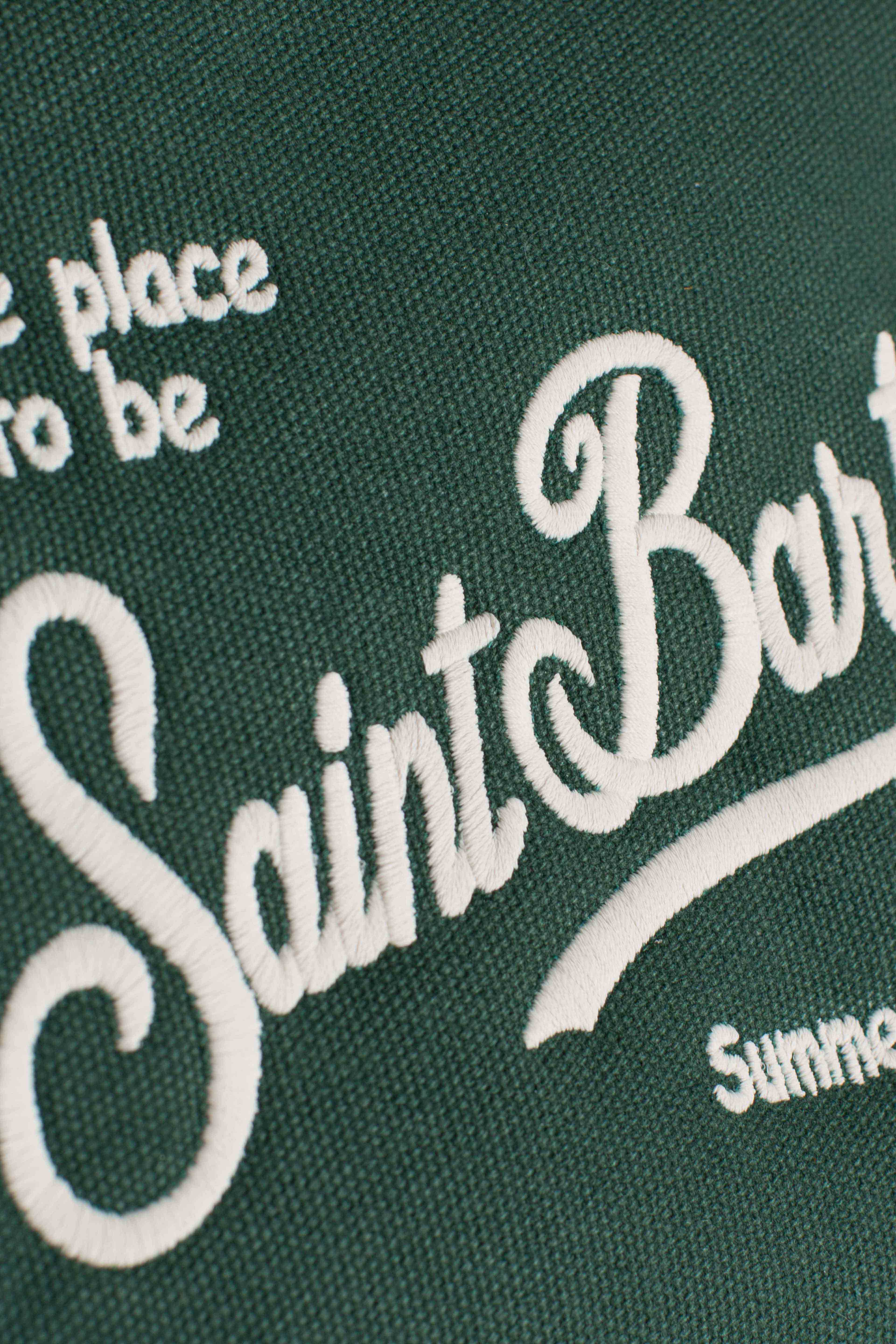 Pochette Aline in canvas green