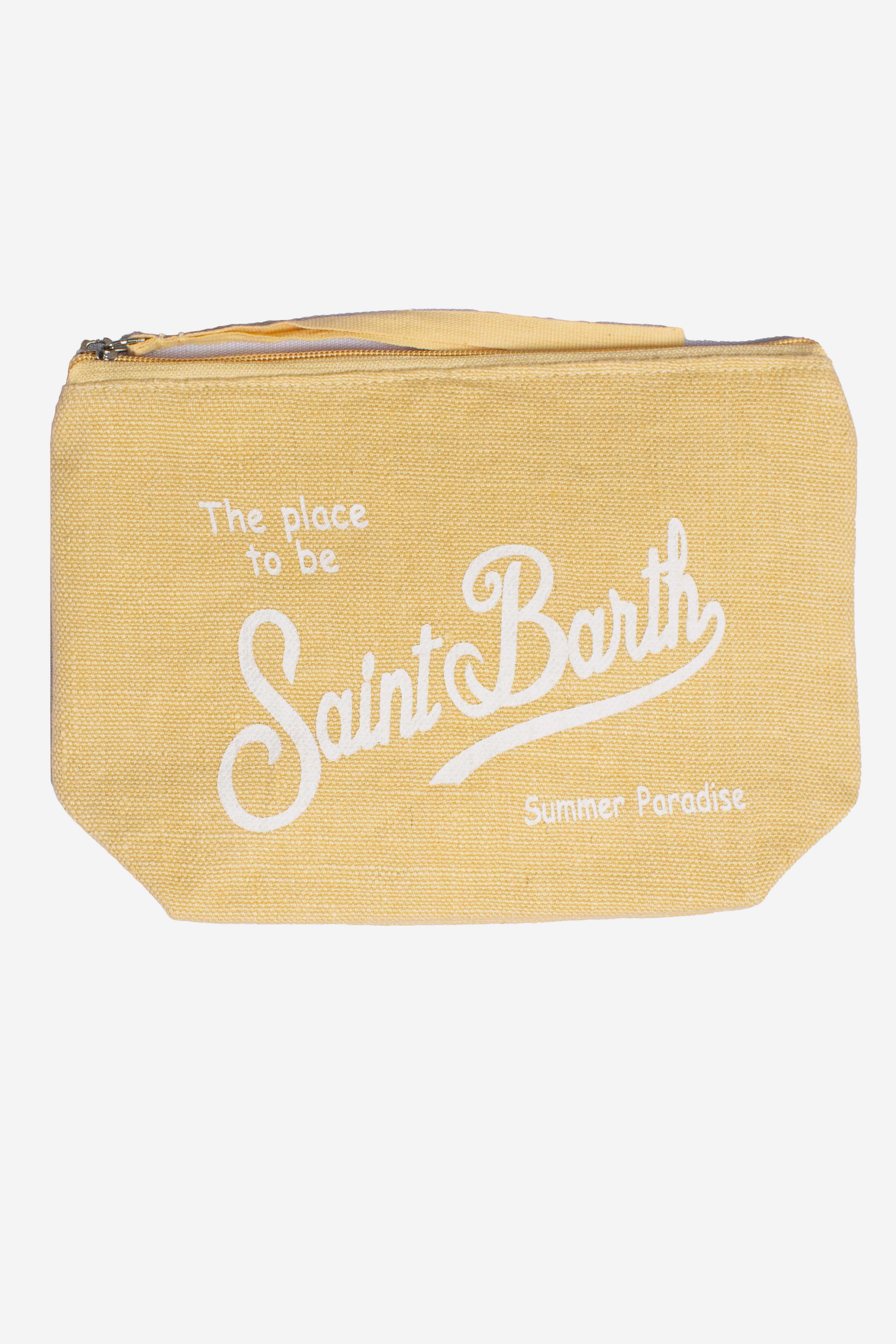 Pochette Aline in lino light yellow