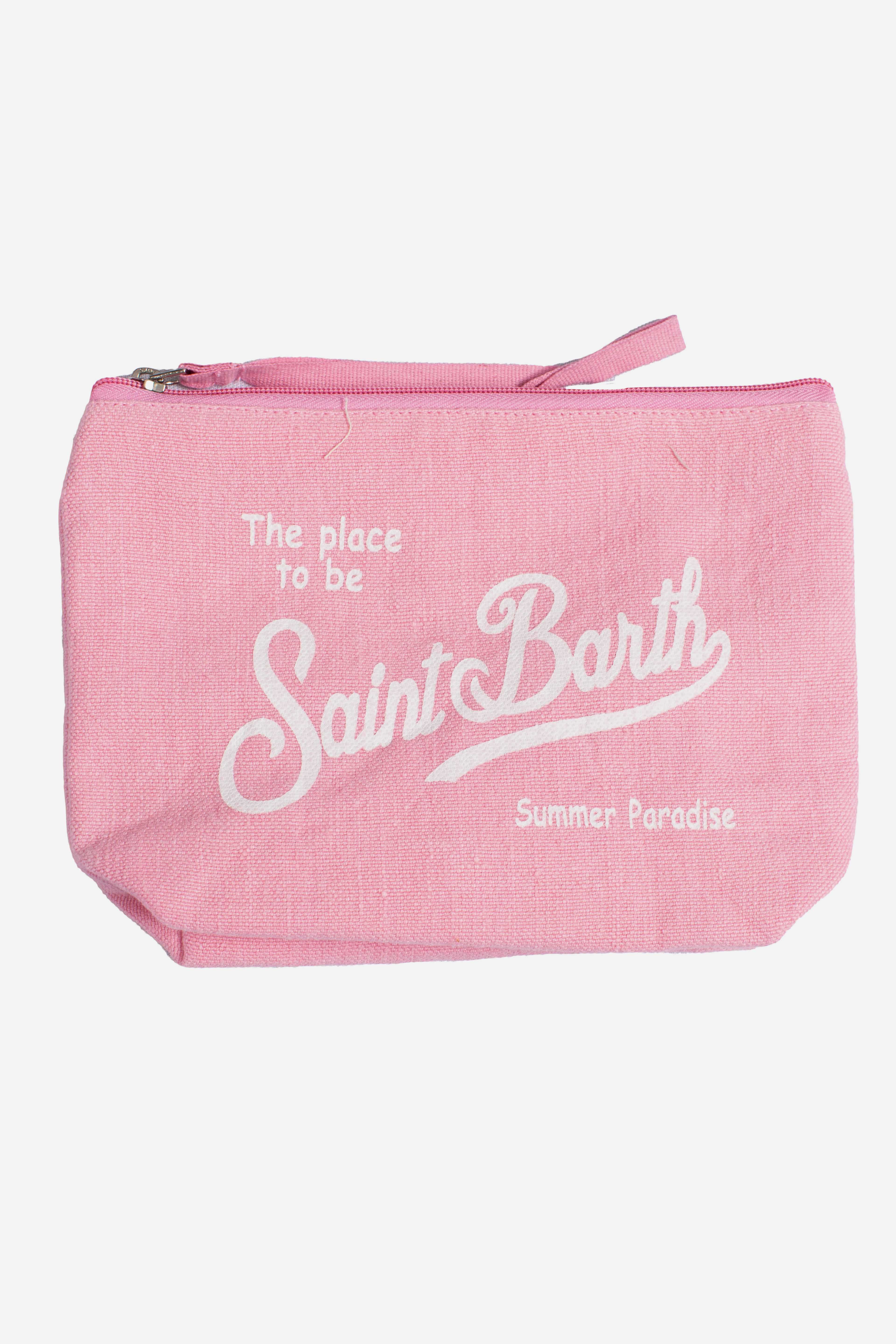 Pochette Aline in lino pink