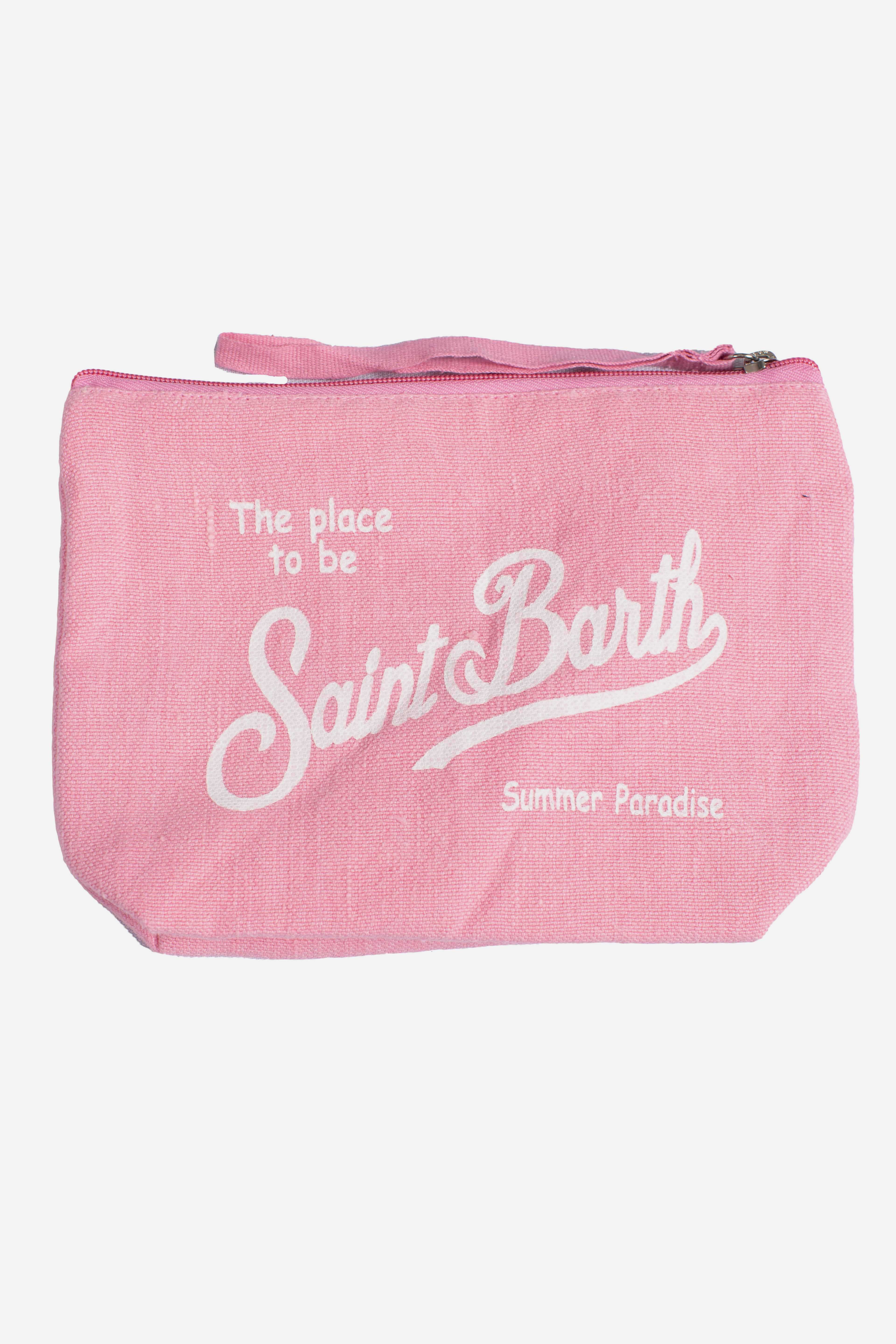 Pochette Aline in lino pink