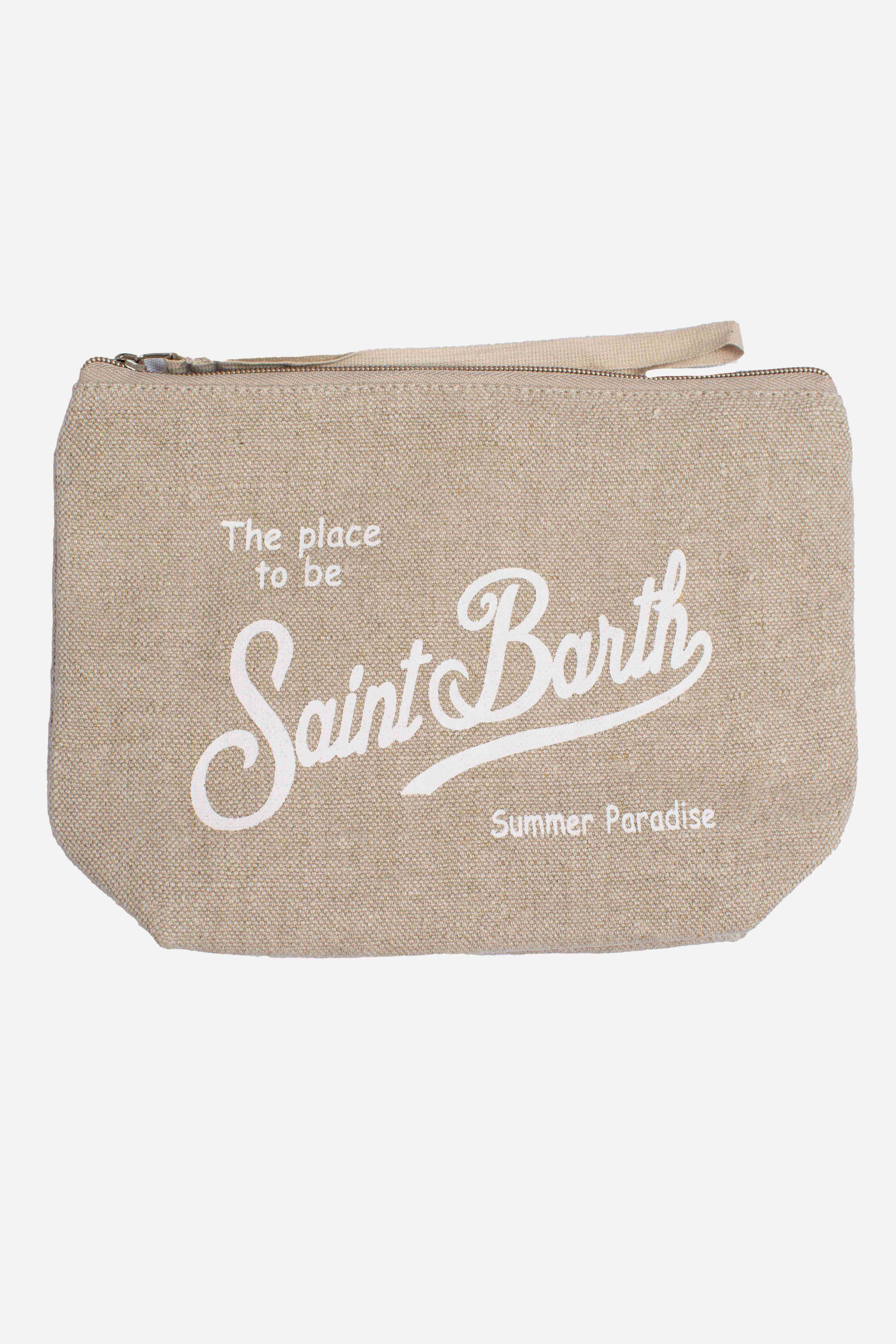 Pochette Aline in lino beige