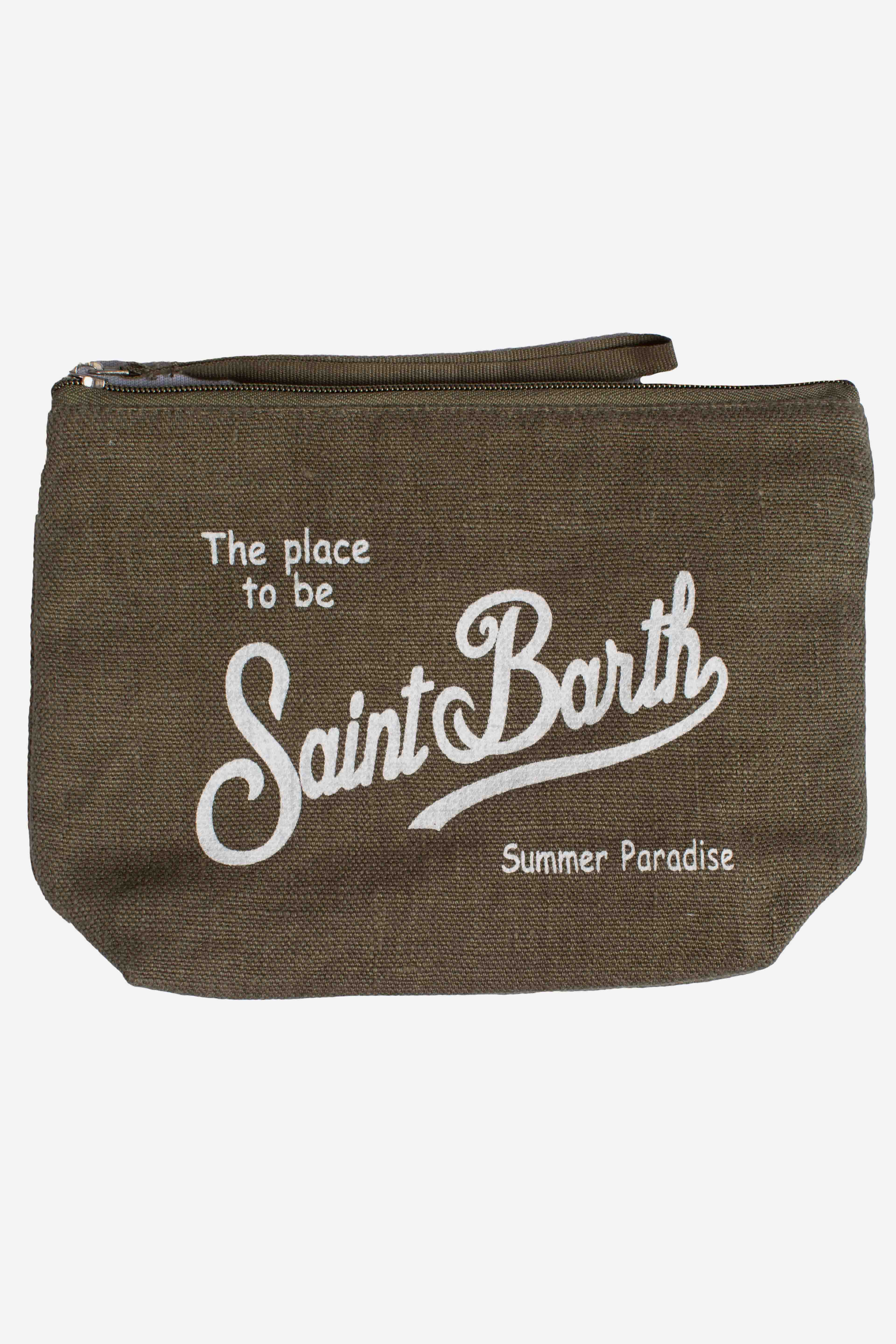 Pochette Aline in lino military