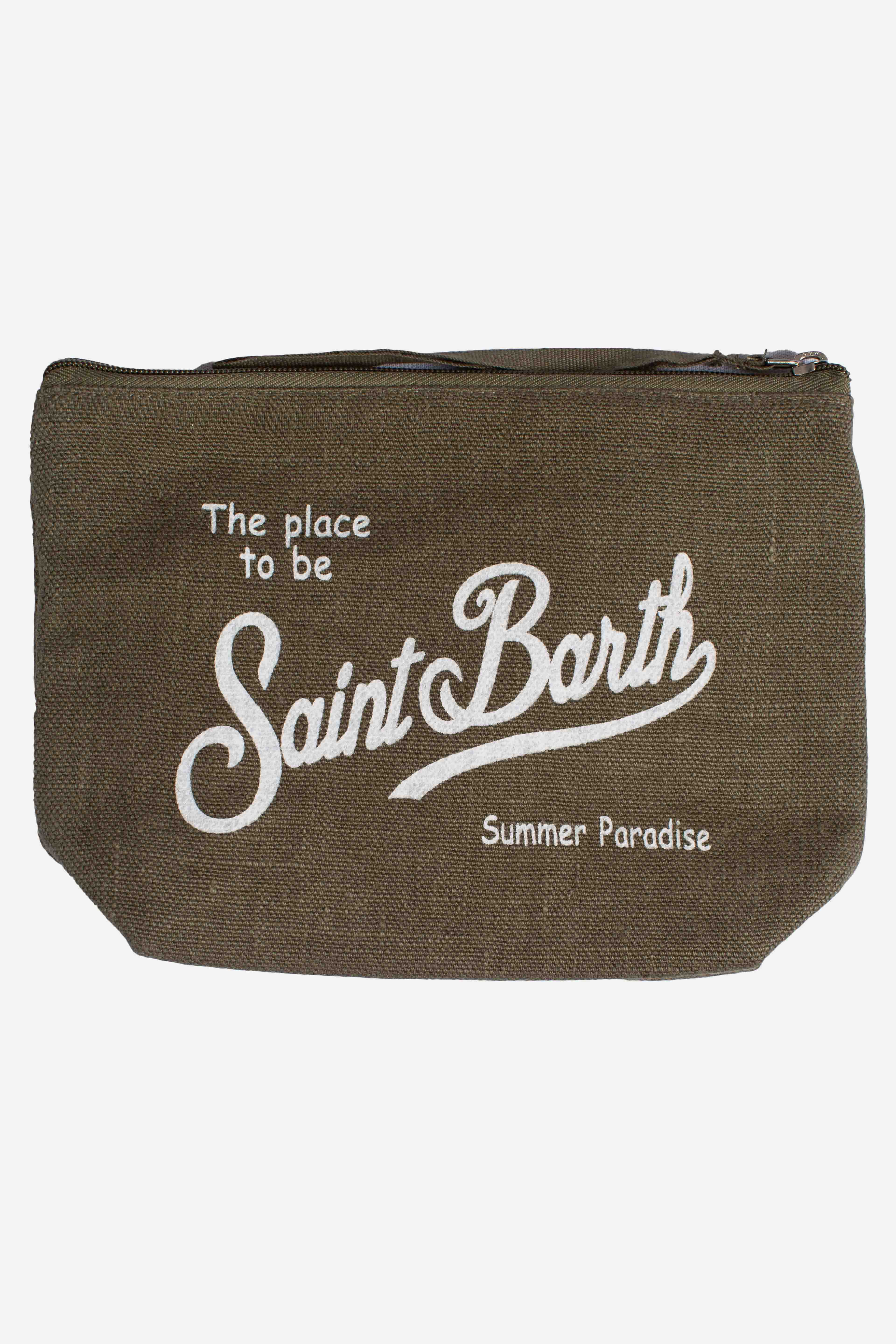 Pochette Aline in lino military