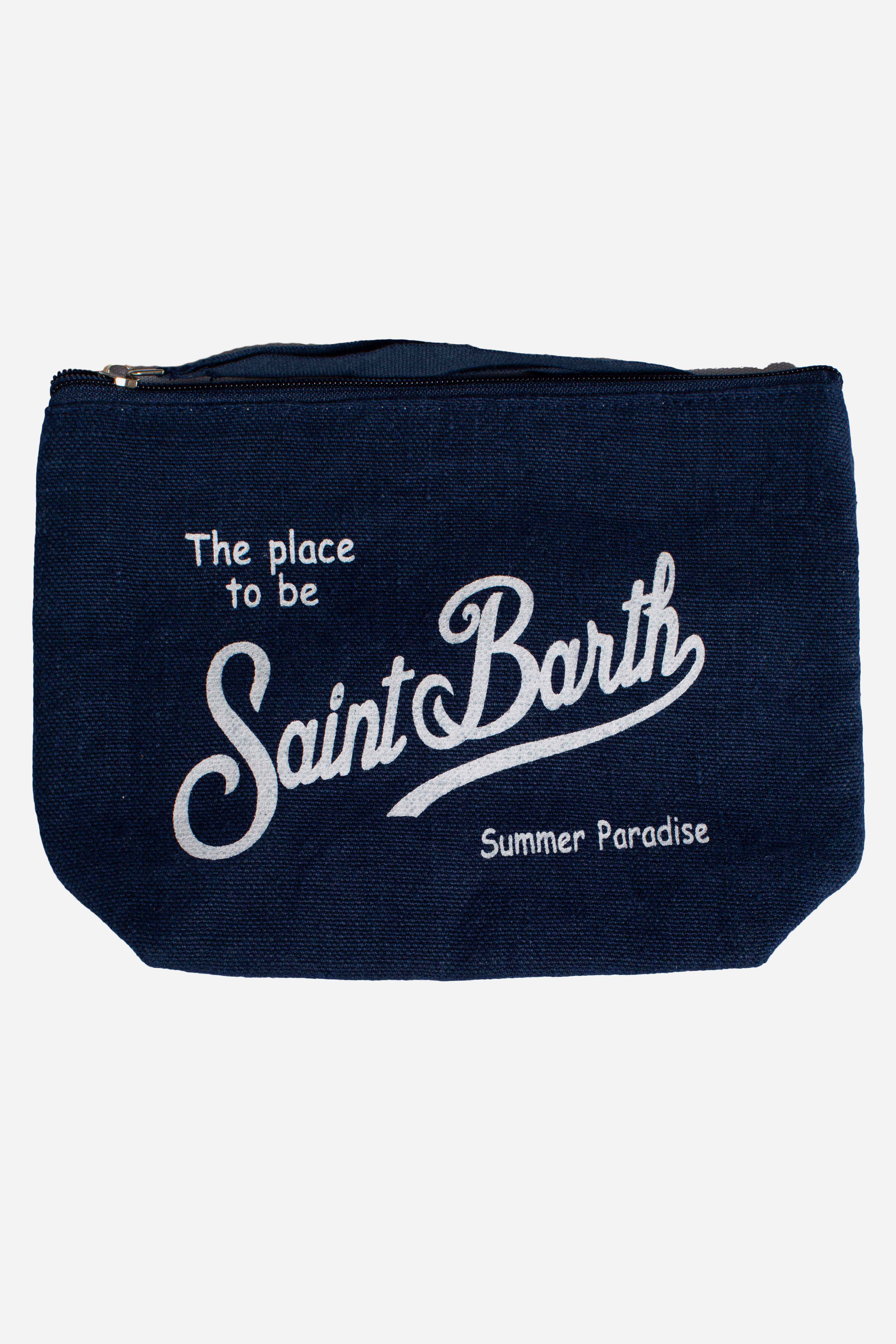 Pochette Aline in lino blue navy