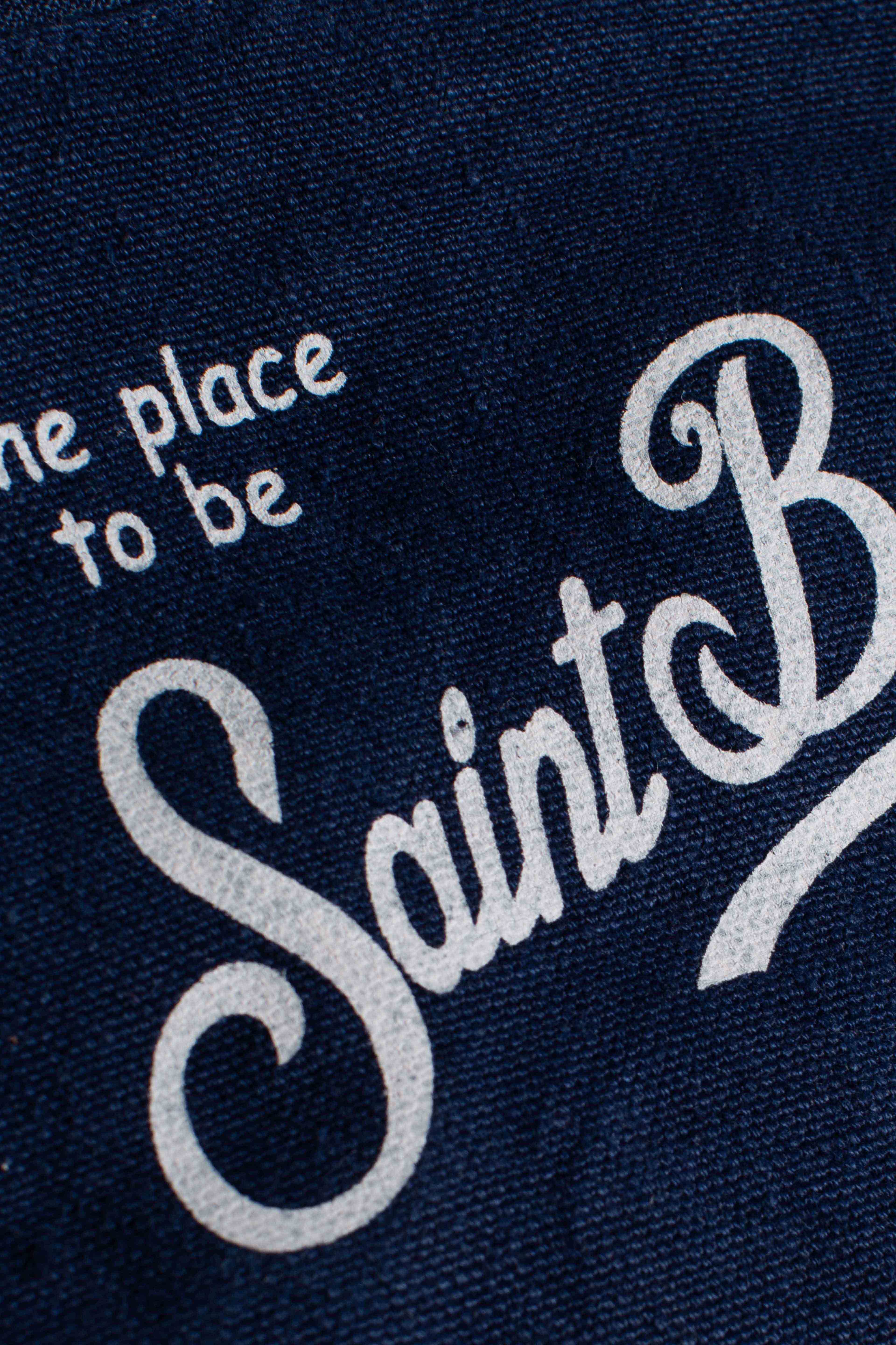 Pochette Aline in lino blue navy