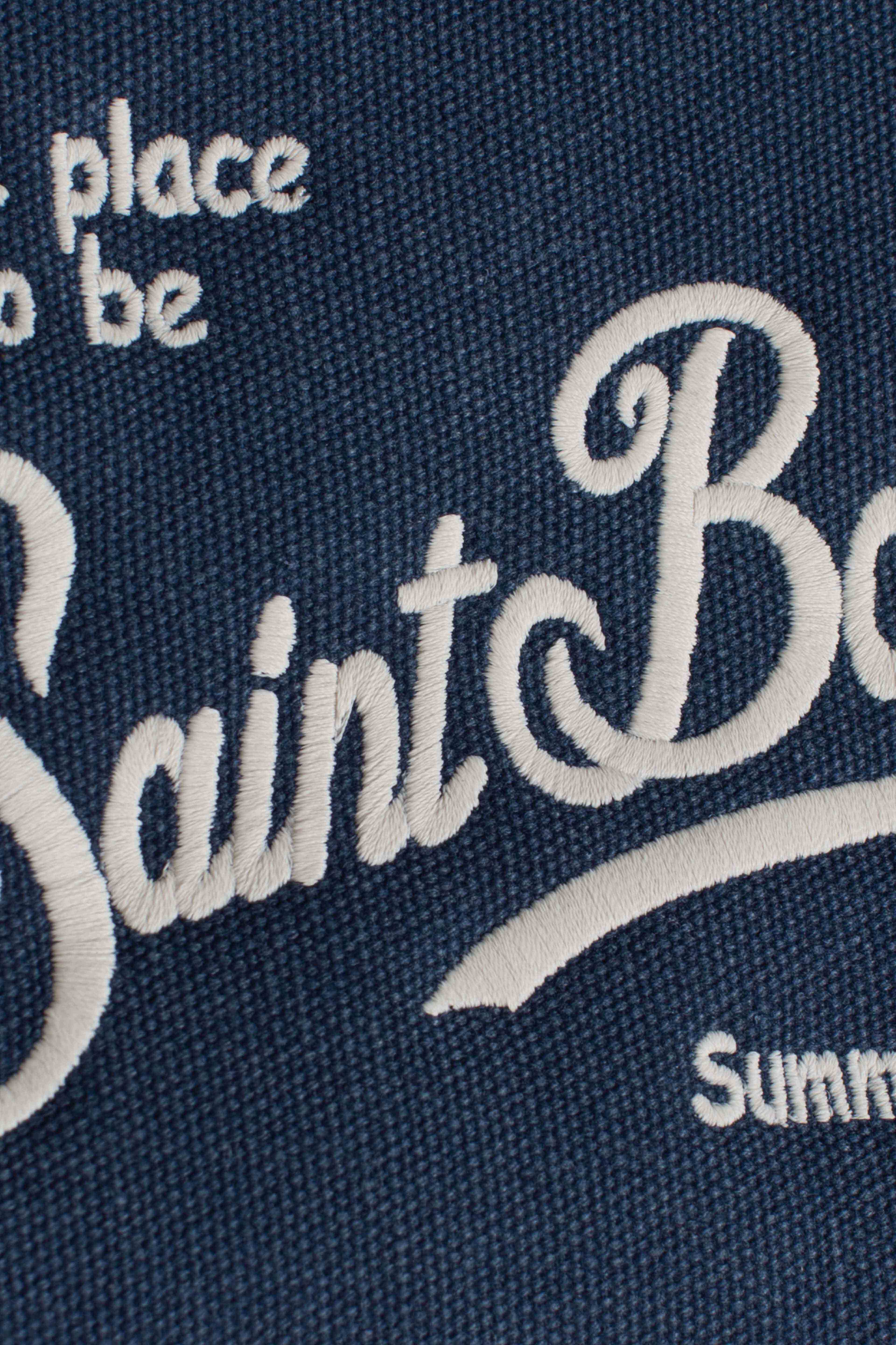 Pochette Aline in canvas blu