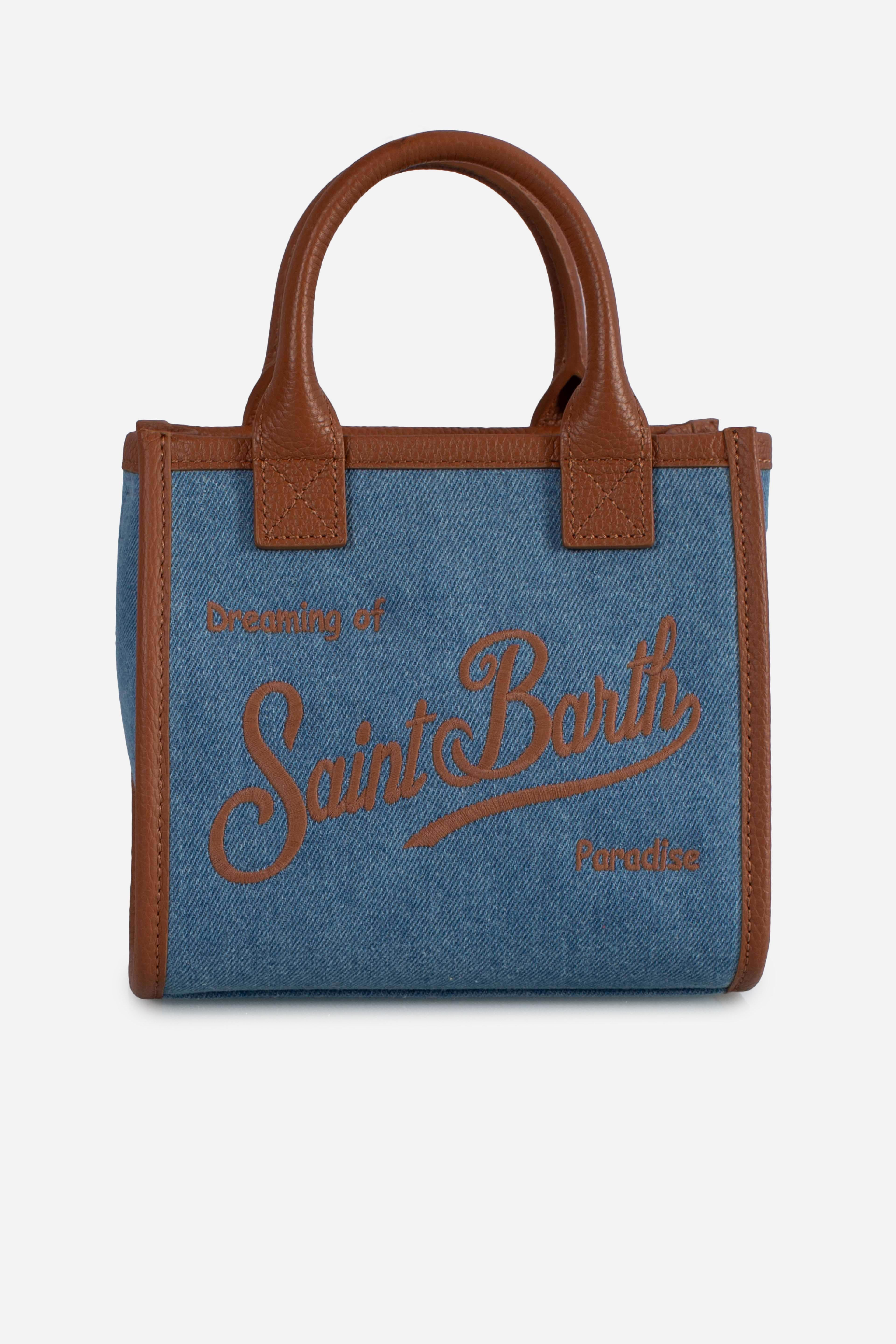 Borsa vanity bag mini denim grain
