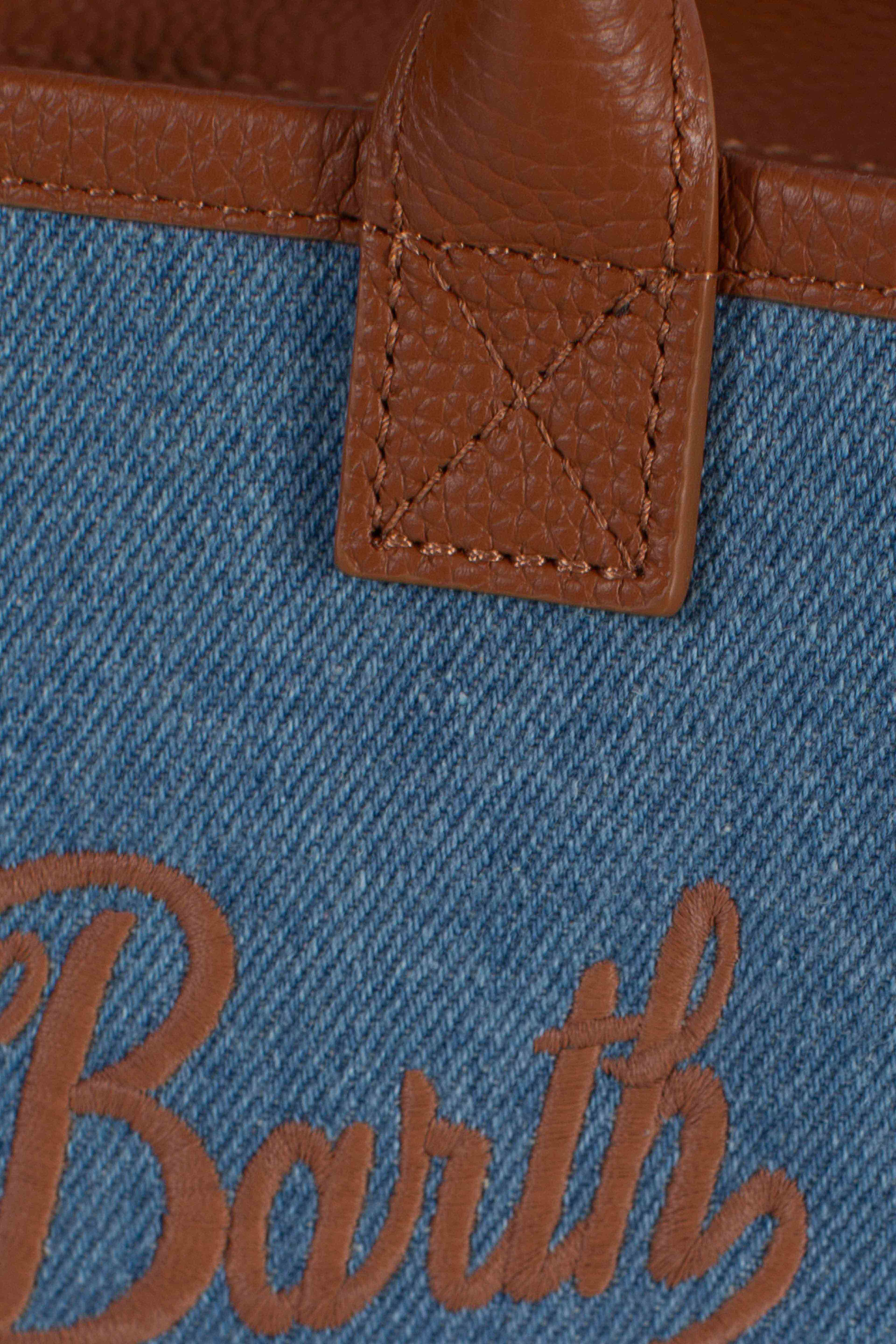 Borsa vanity bag mini denim grain