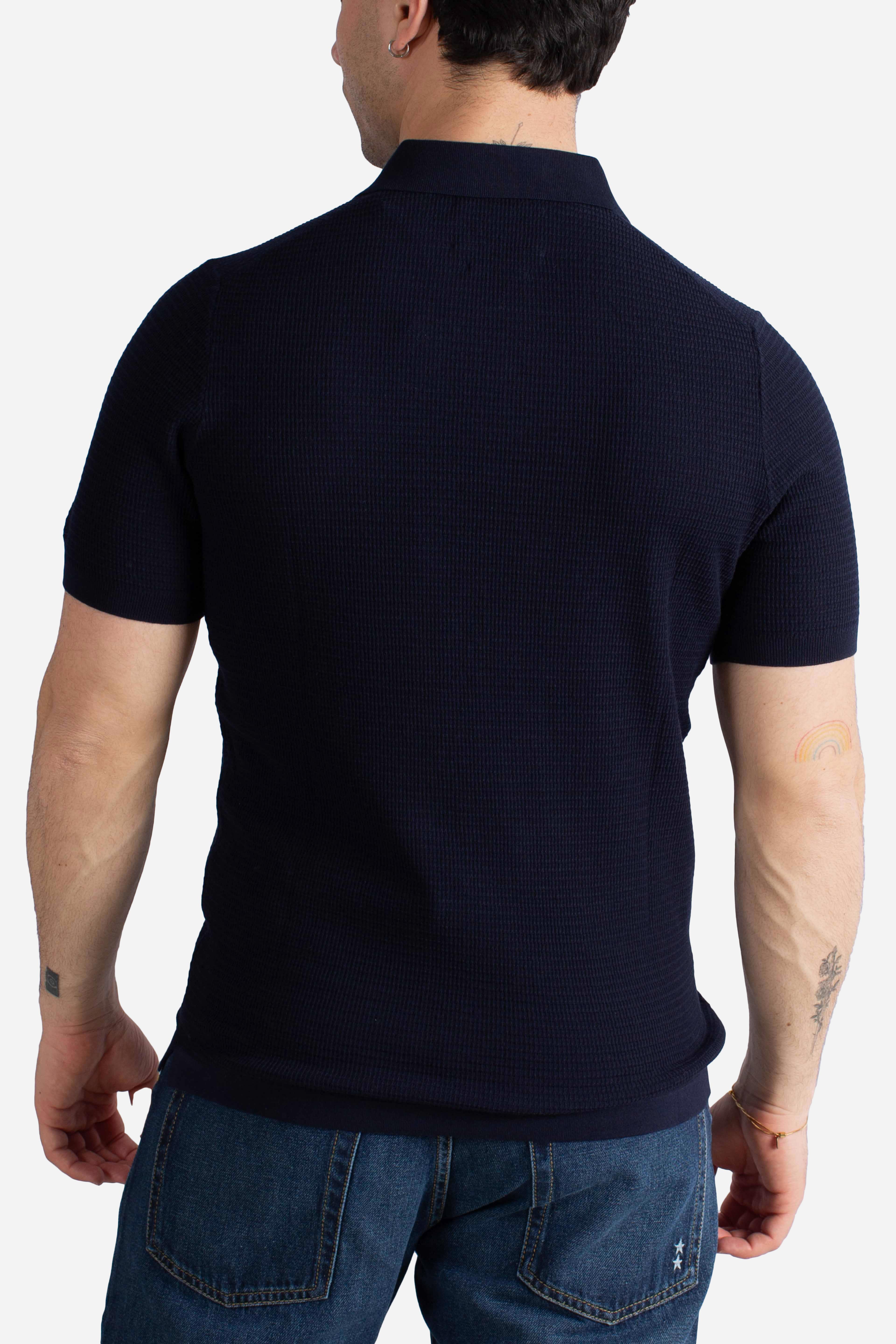 Polo Sloan waffle cotton blue navy