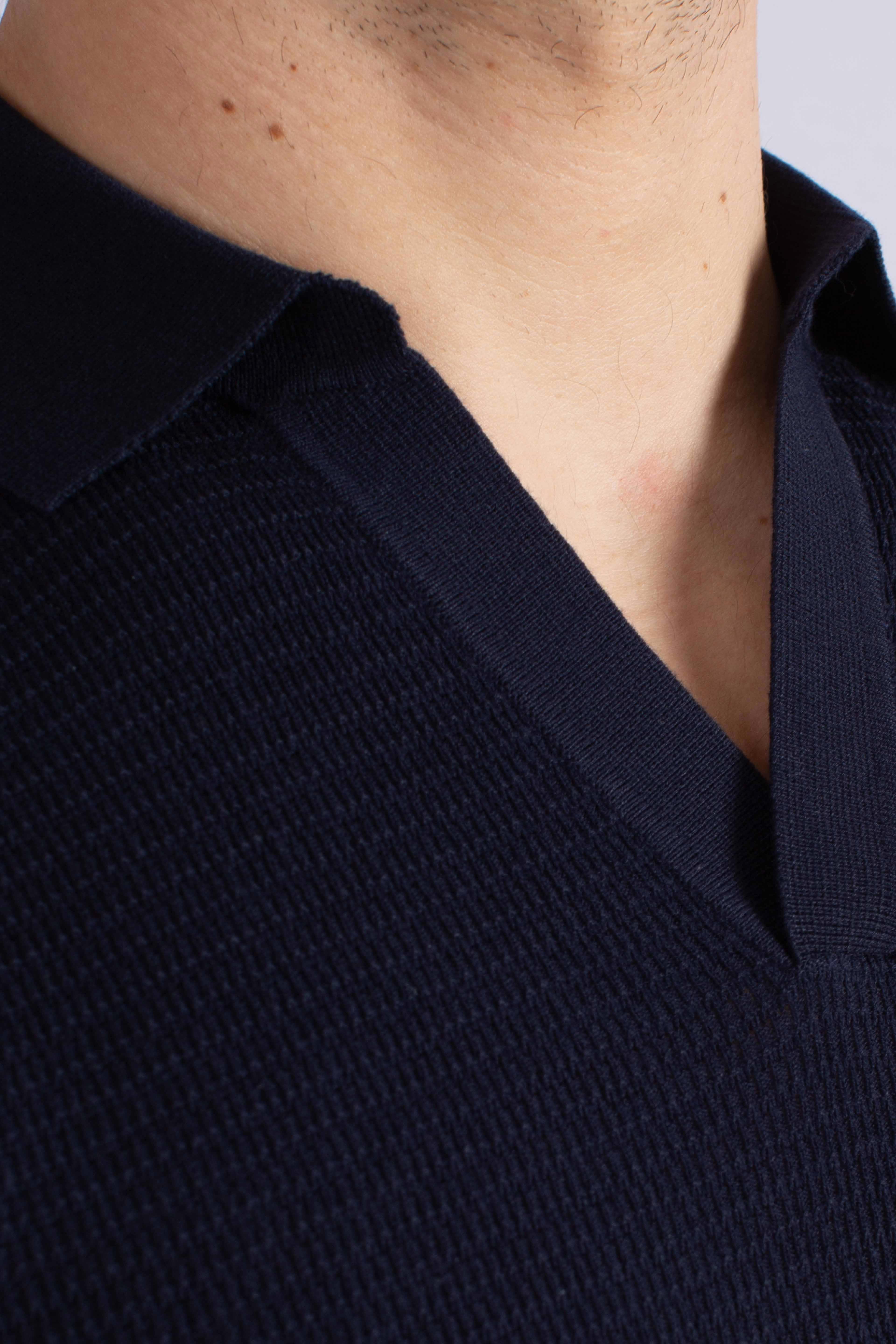 Polo Sloan waffle cotton blue navy