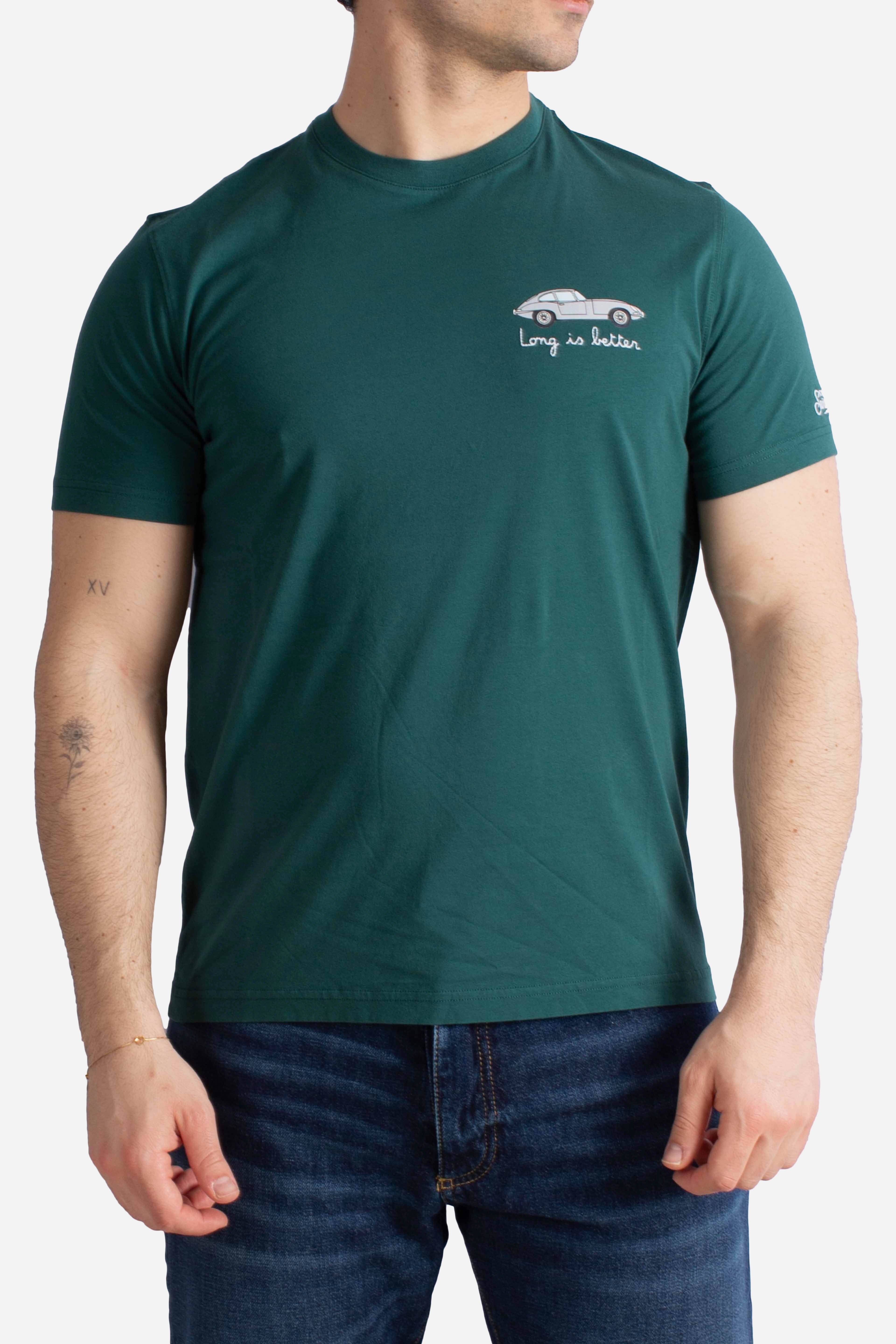 T-shirt Portofino long car green