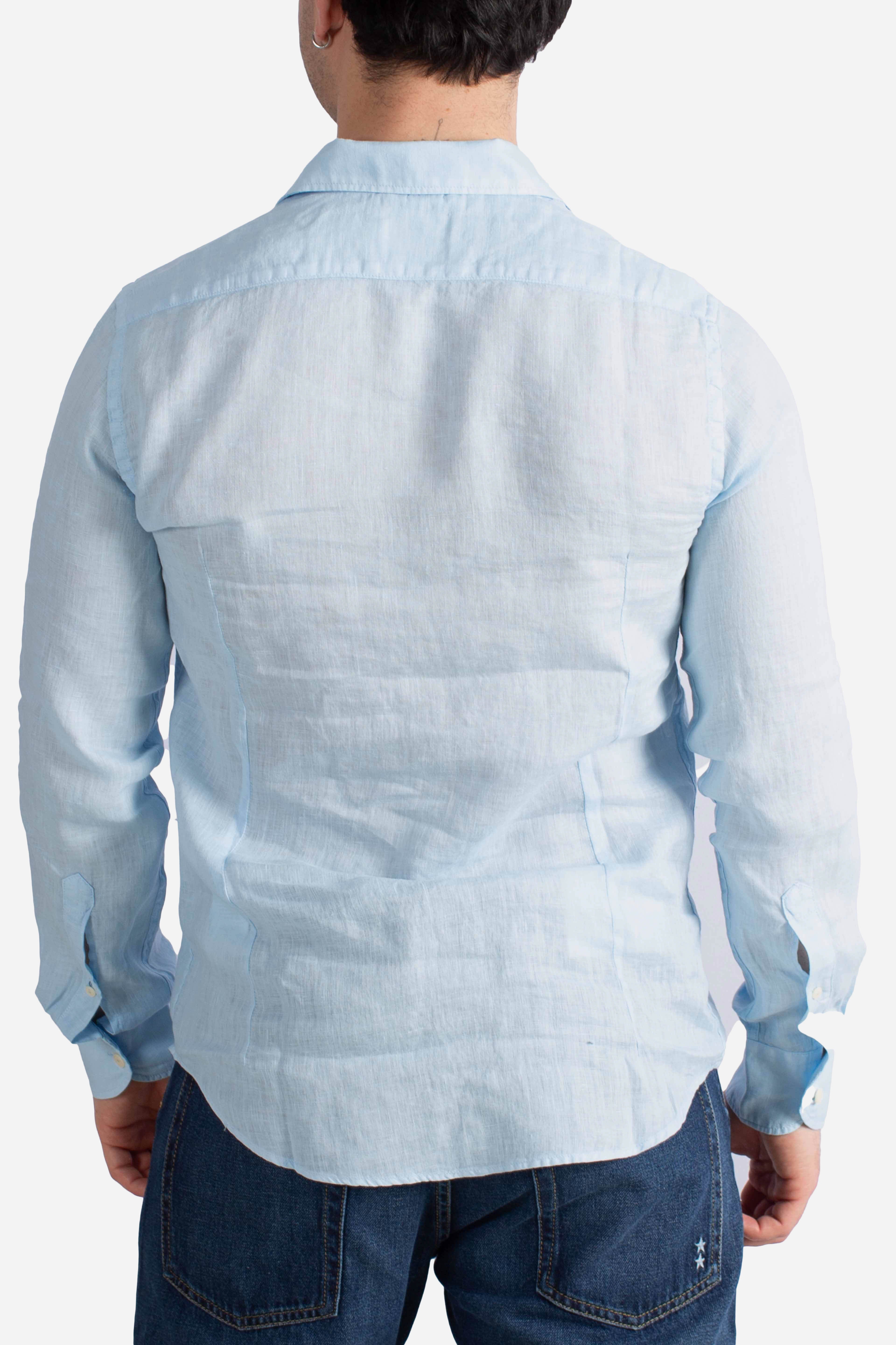 Camicia Pamplona in lino light blue