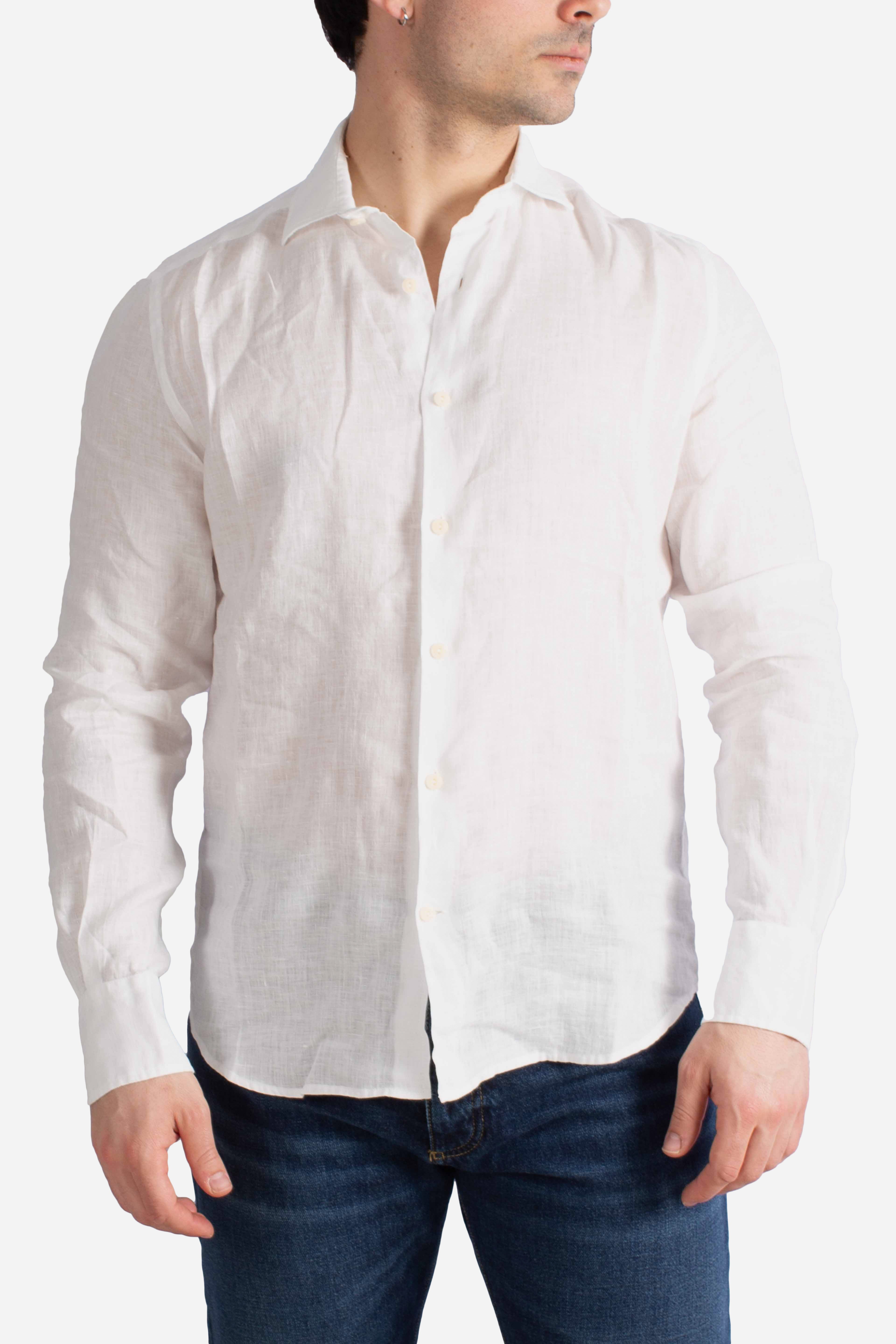Camicia Pamplona in lino white