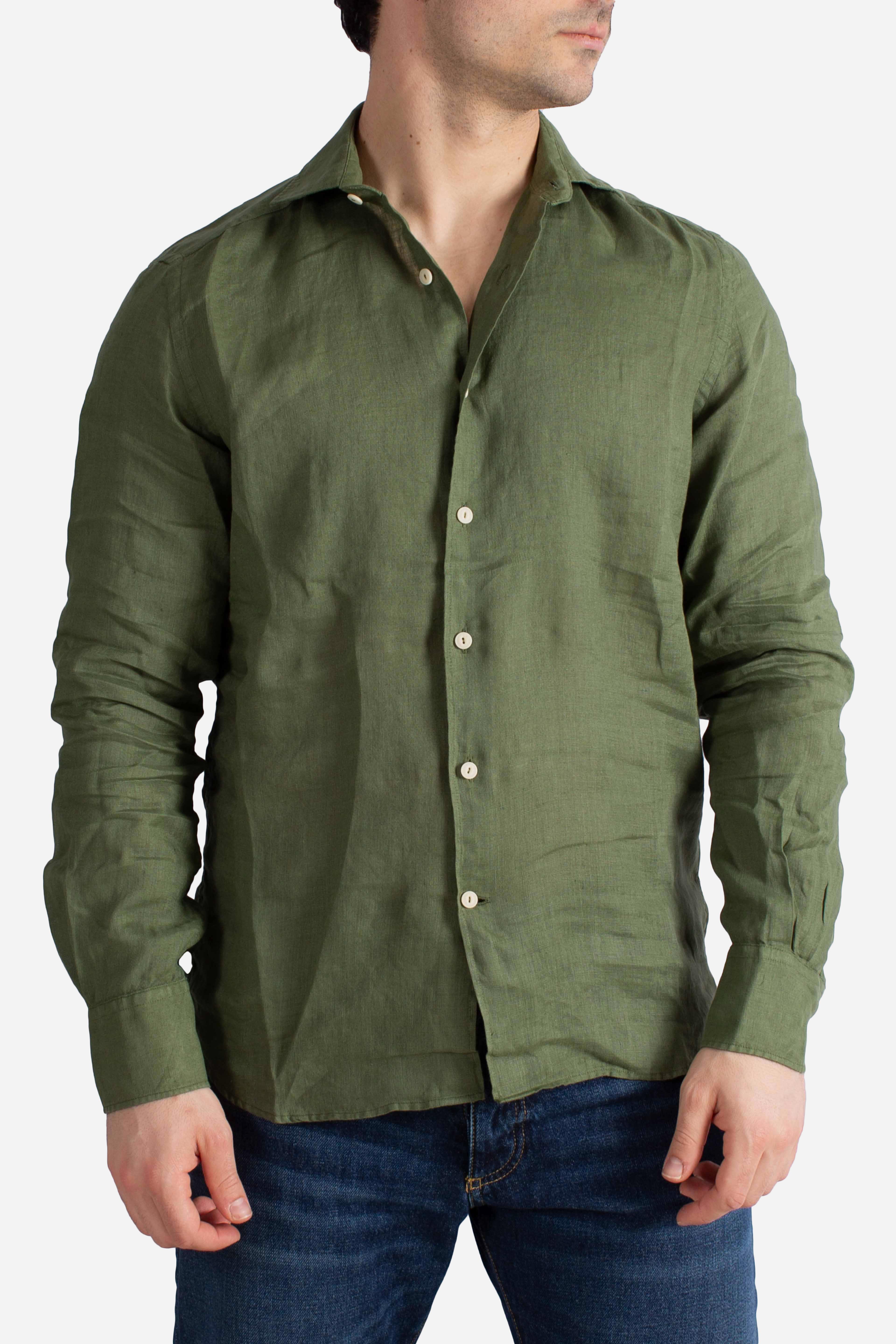 Camicia Pamplona in lino military