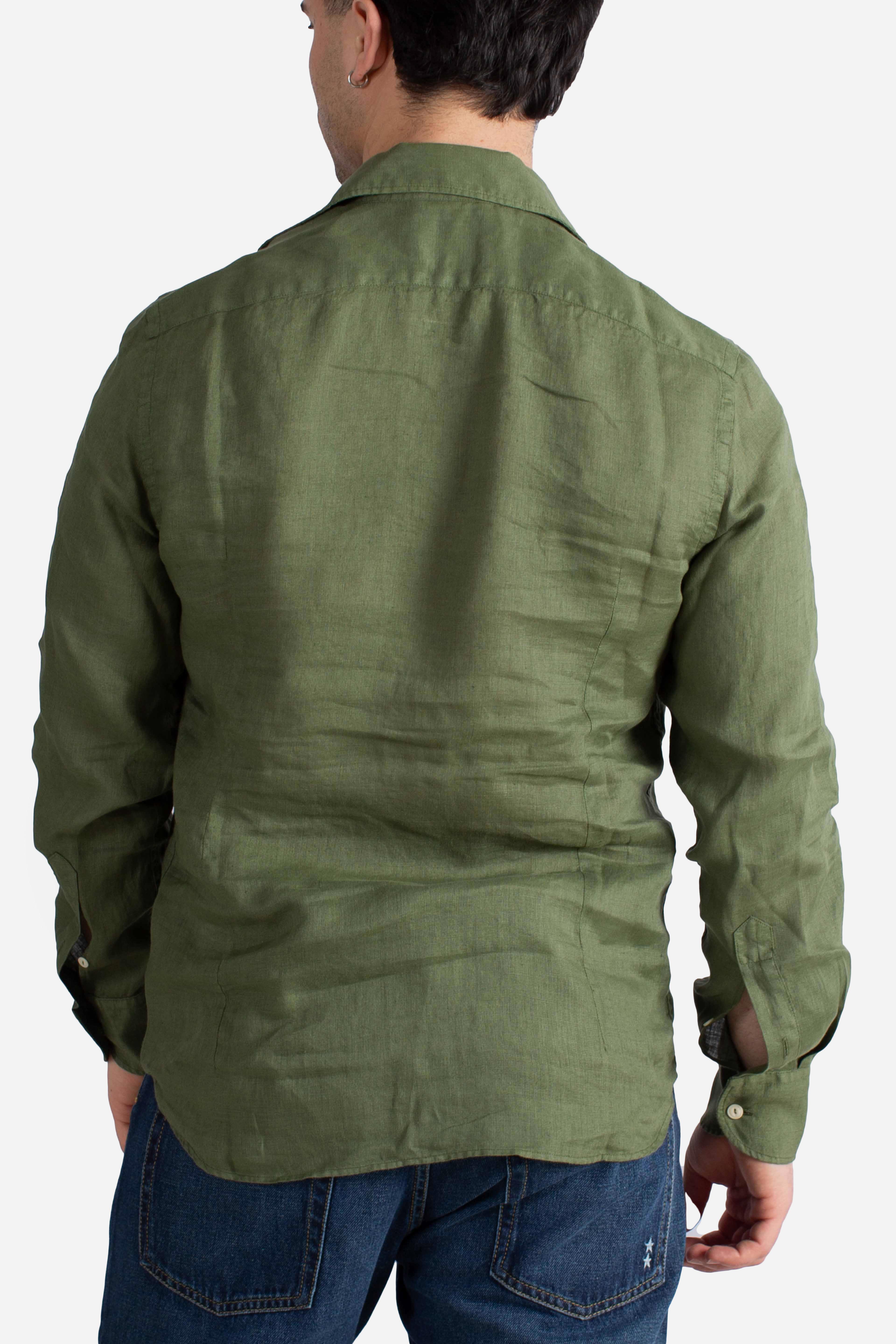 Camicia Pamplona in lino military