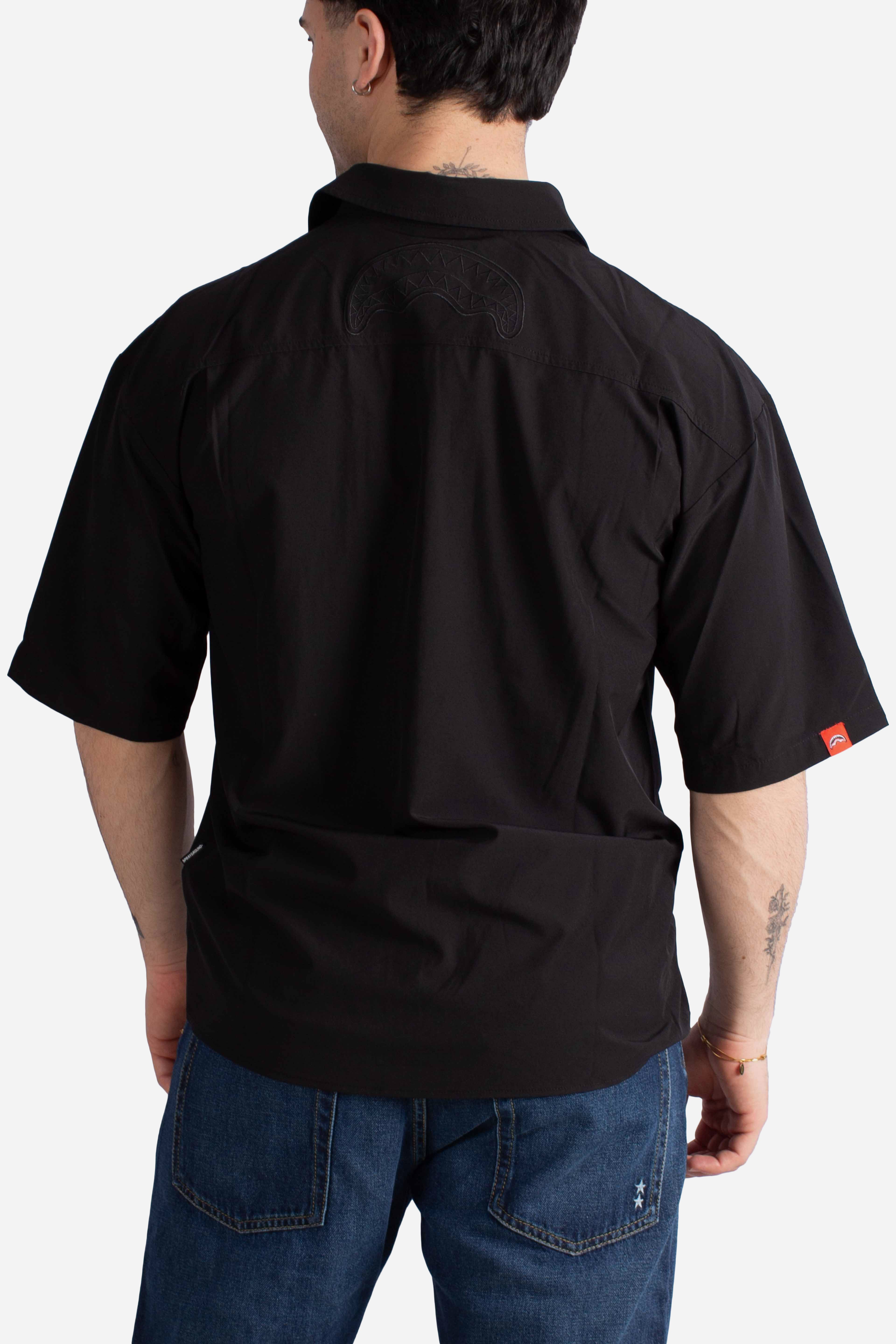Camicia Sprayground nera a manica corta