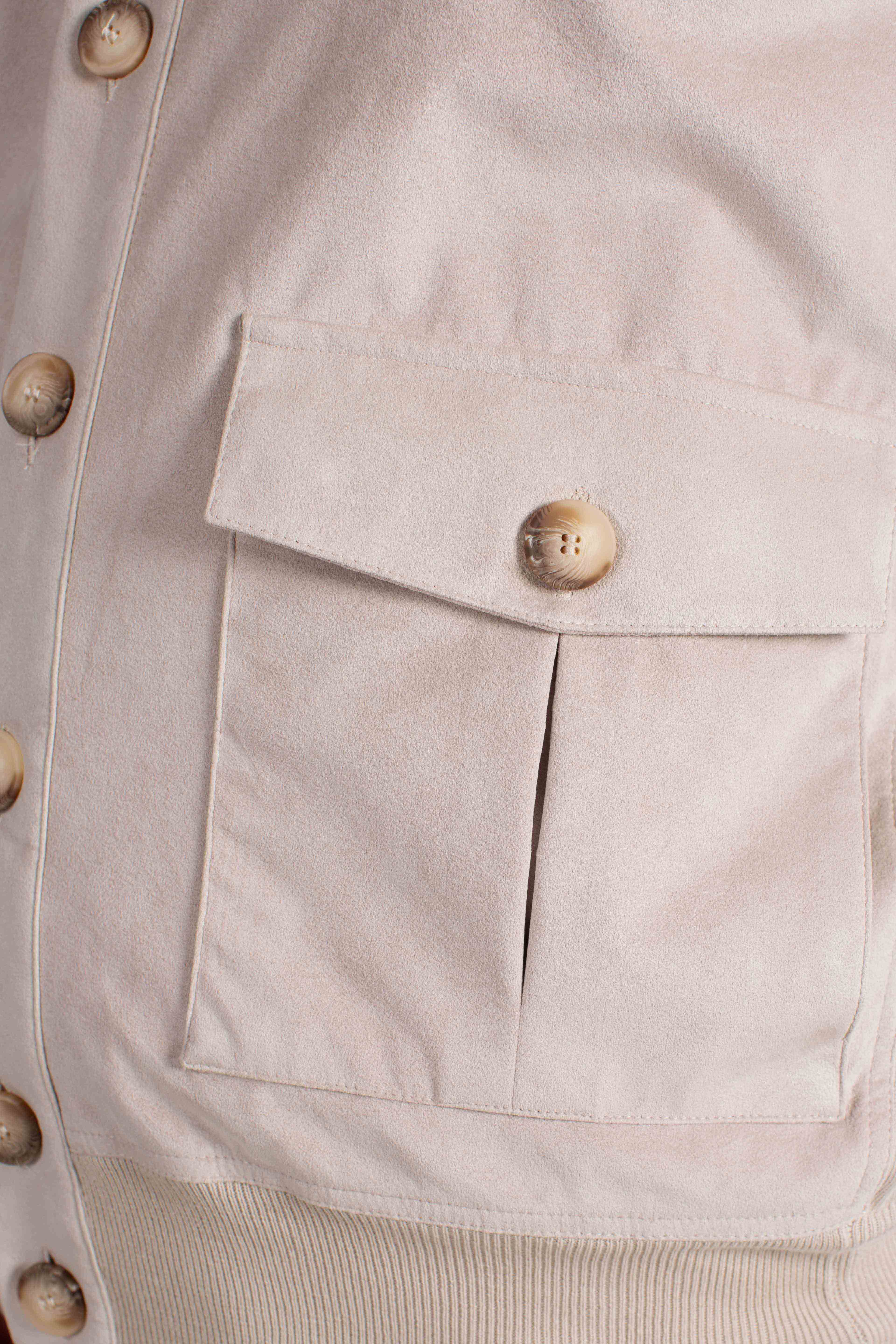 Giubbino Gran Sasso in alcantara beige