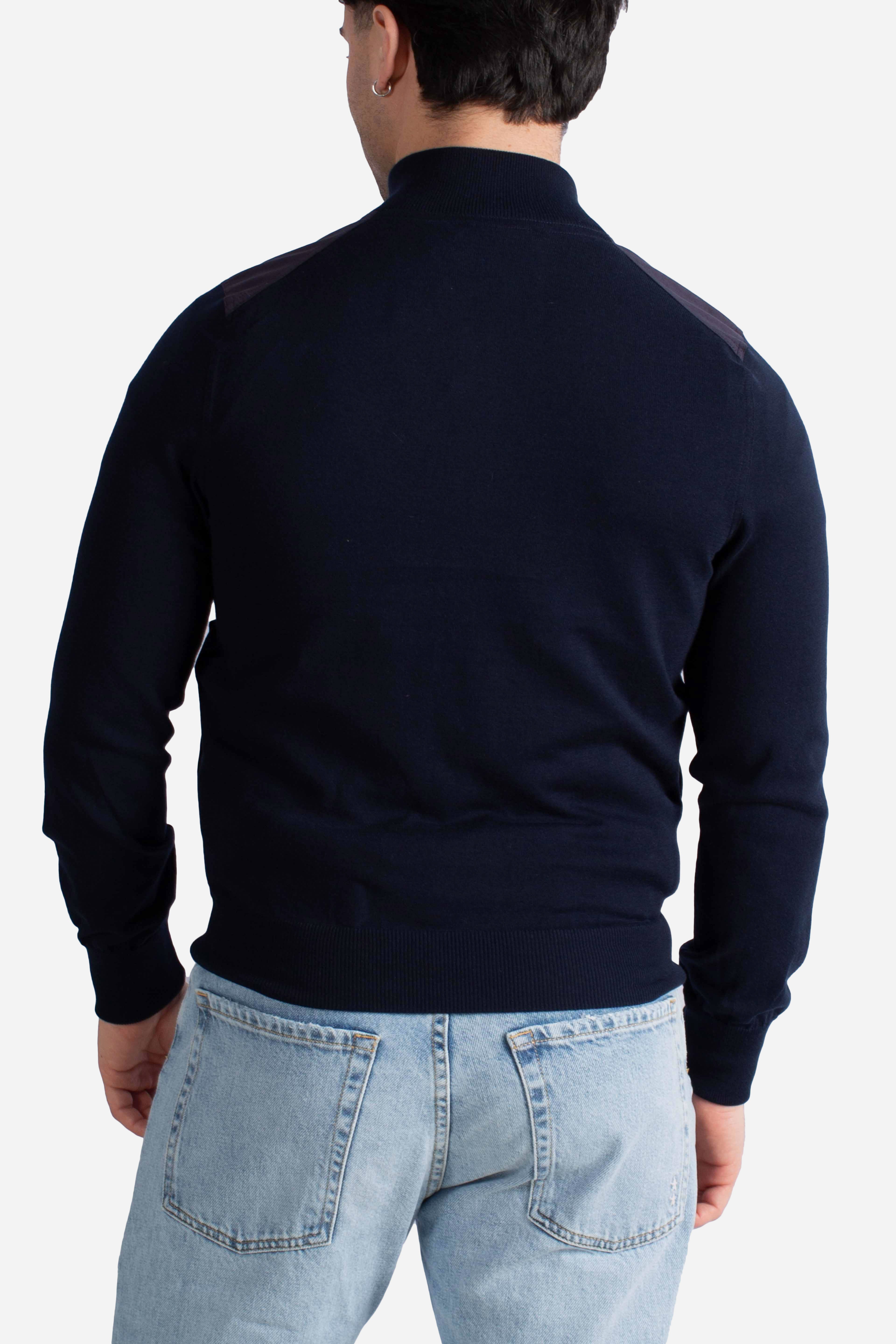 Giubbino Gran Sasso in alcantara blu