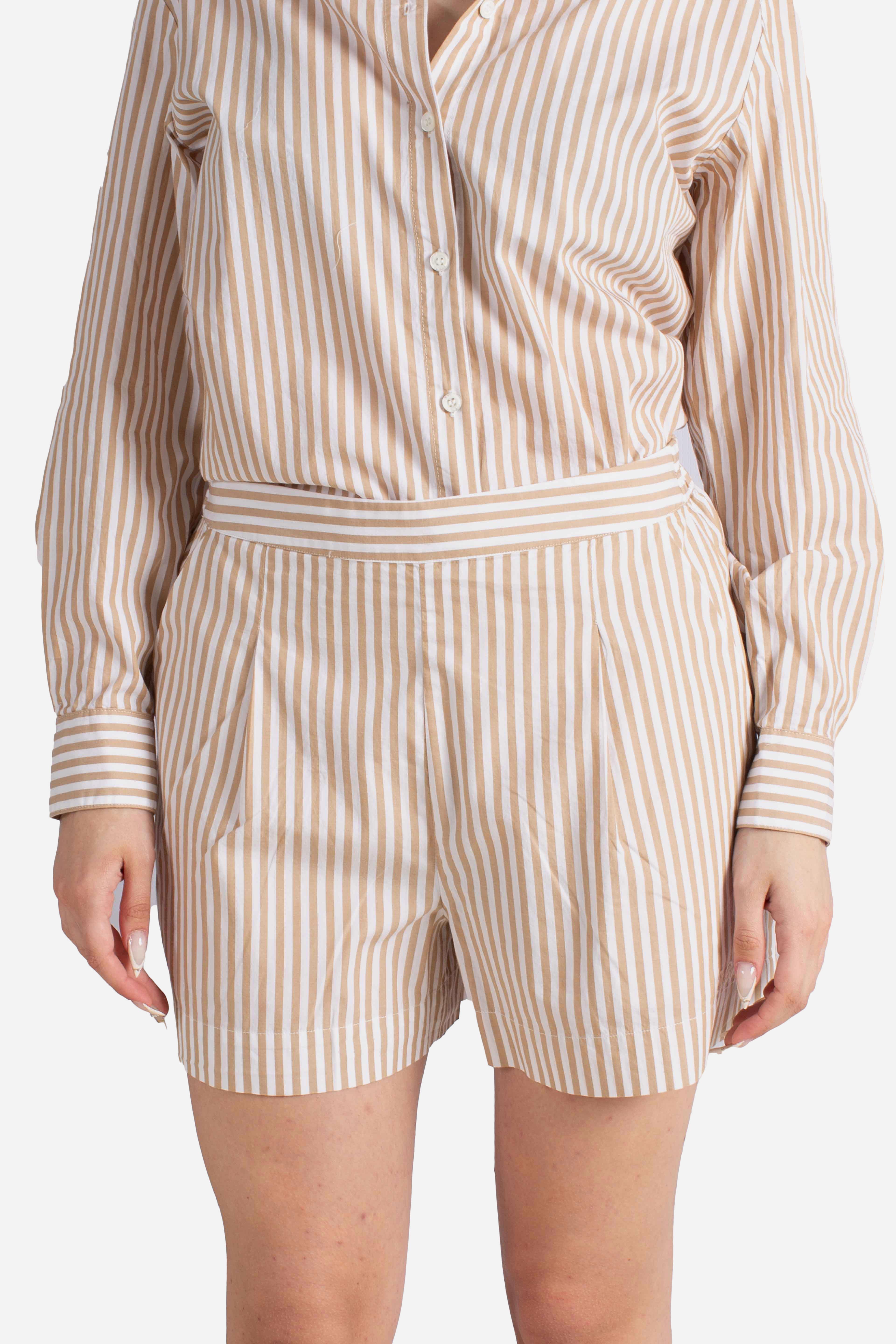 Short Amani a righe beige
