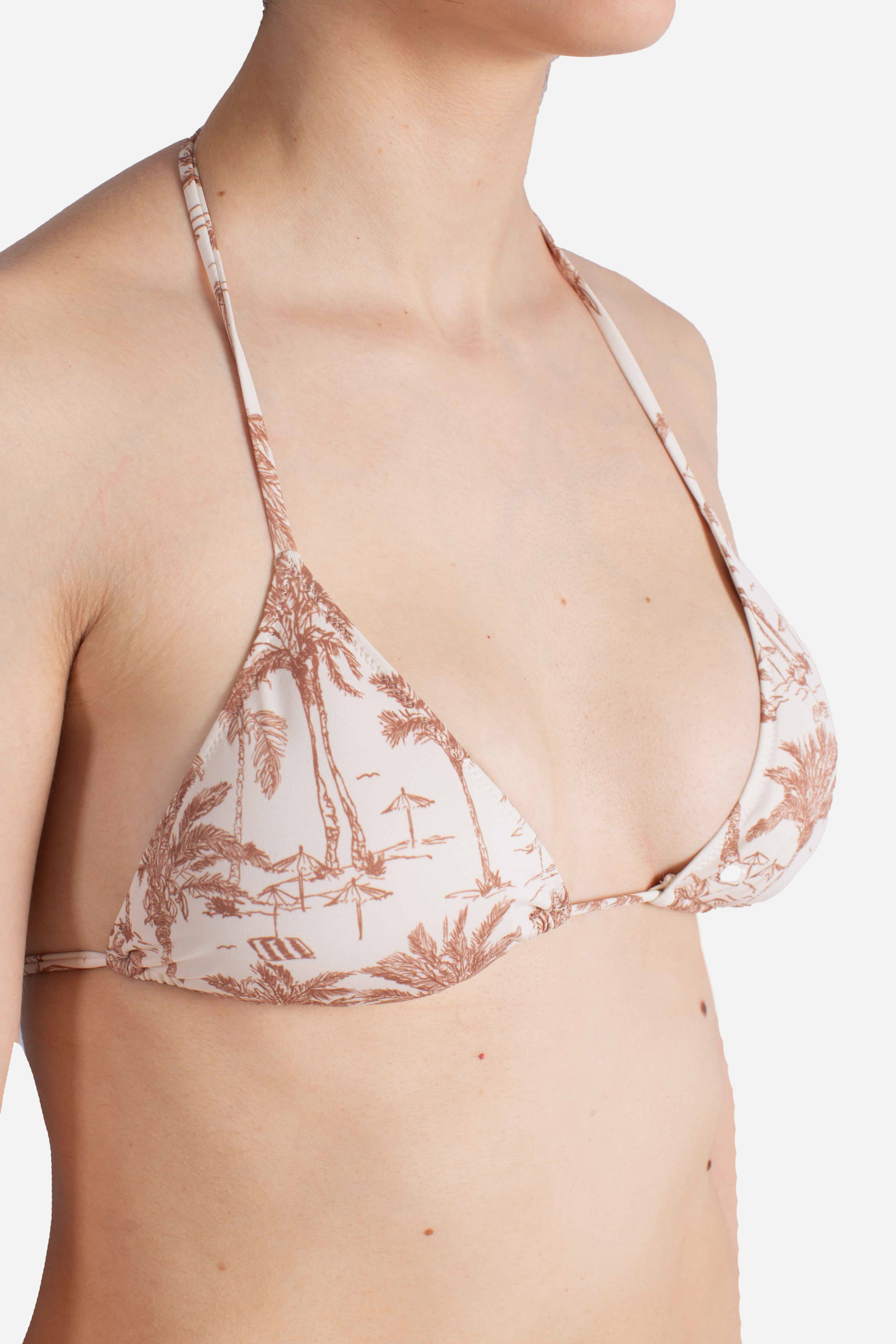 Leah top a triangolo con stampa saint beach