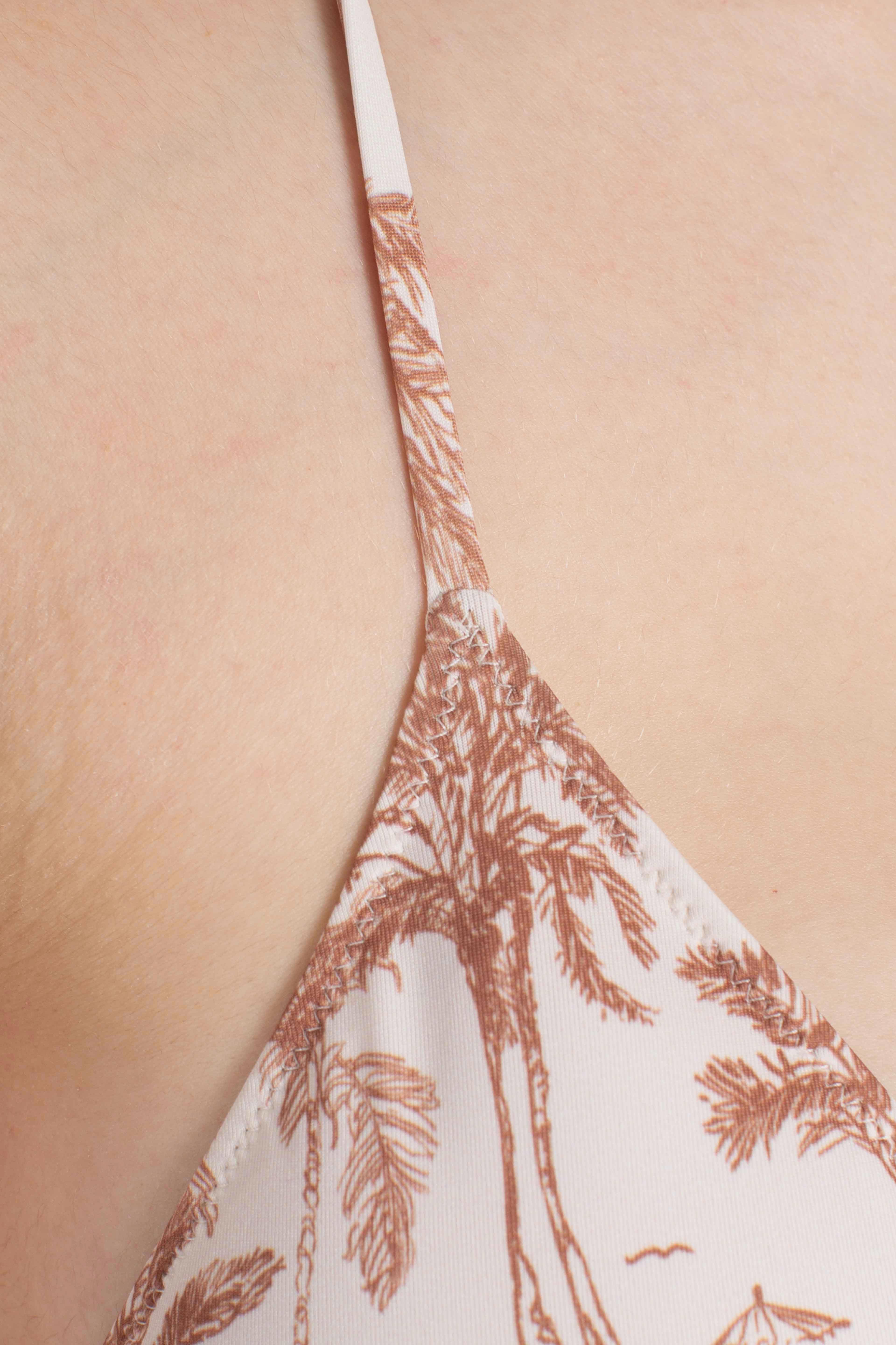 Leah top a triangolo con stampa saint beach