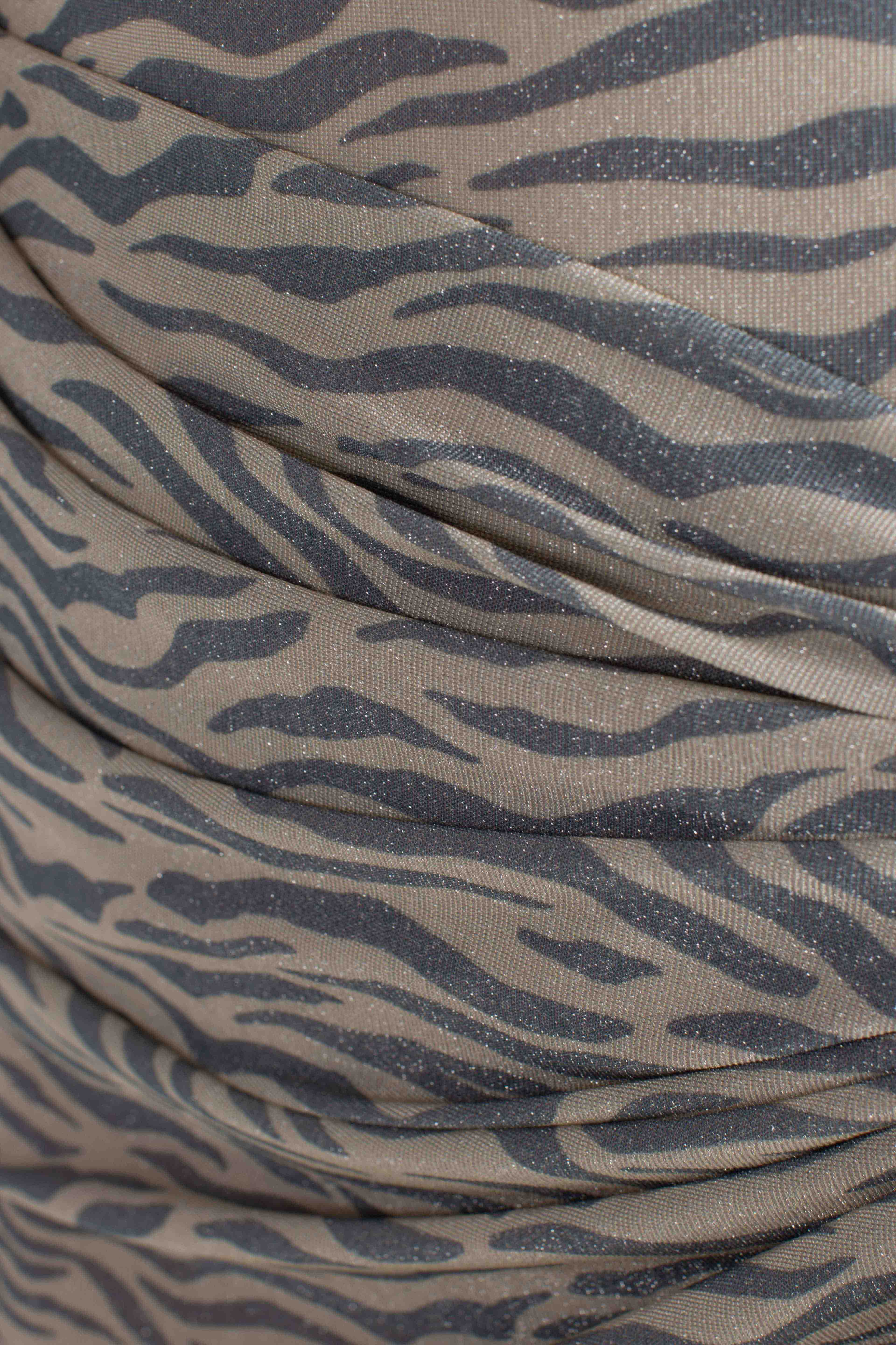 Pareo corto Sery in tessuto lurex zebra color