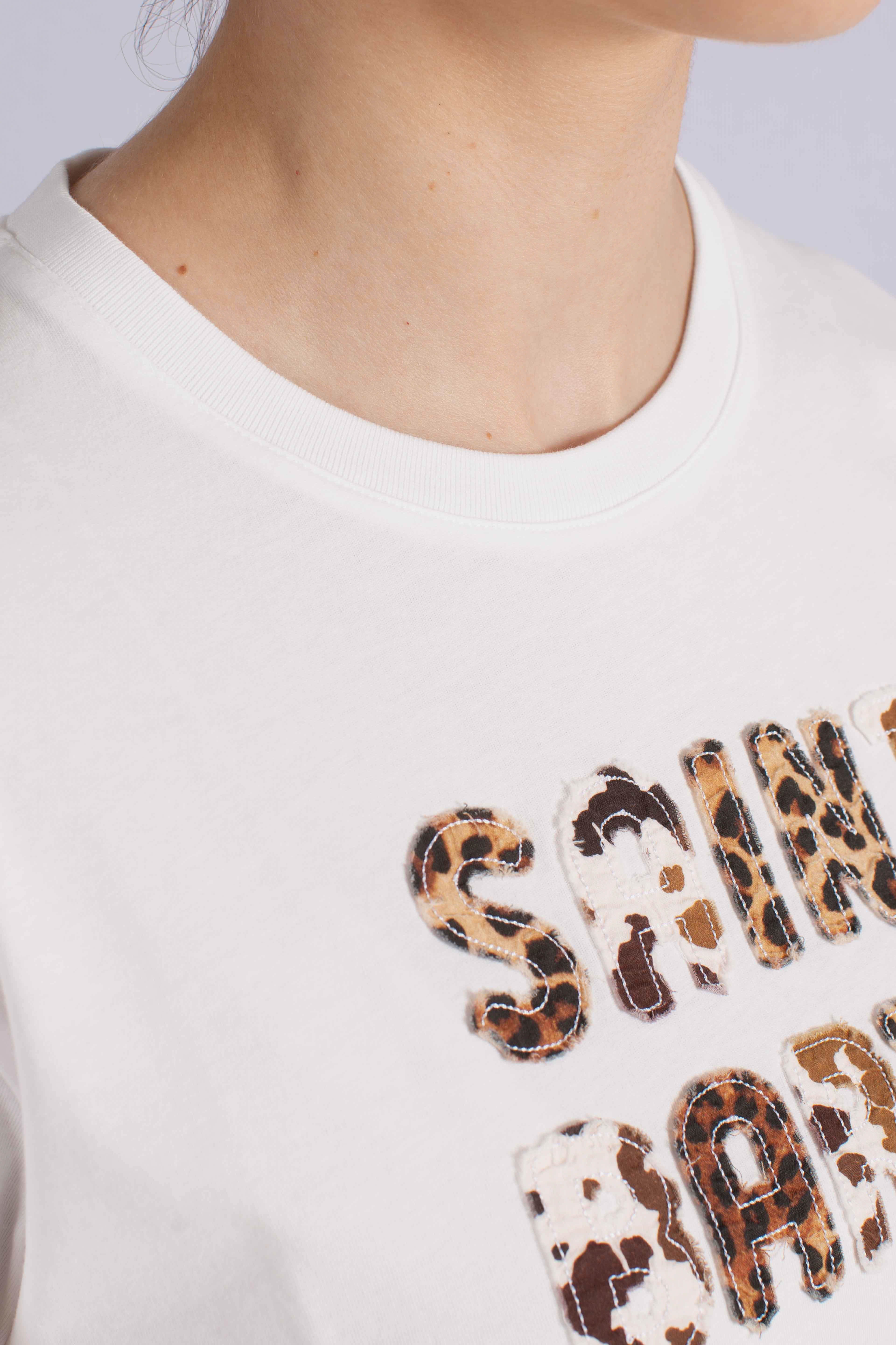 T-shirt Emilie in cotone con applicazione St.Barth animalier patch