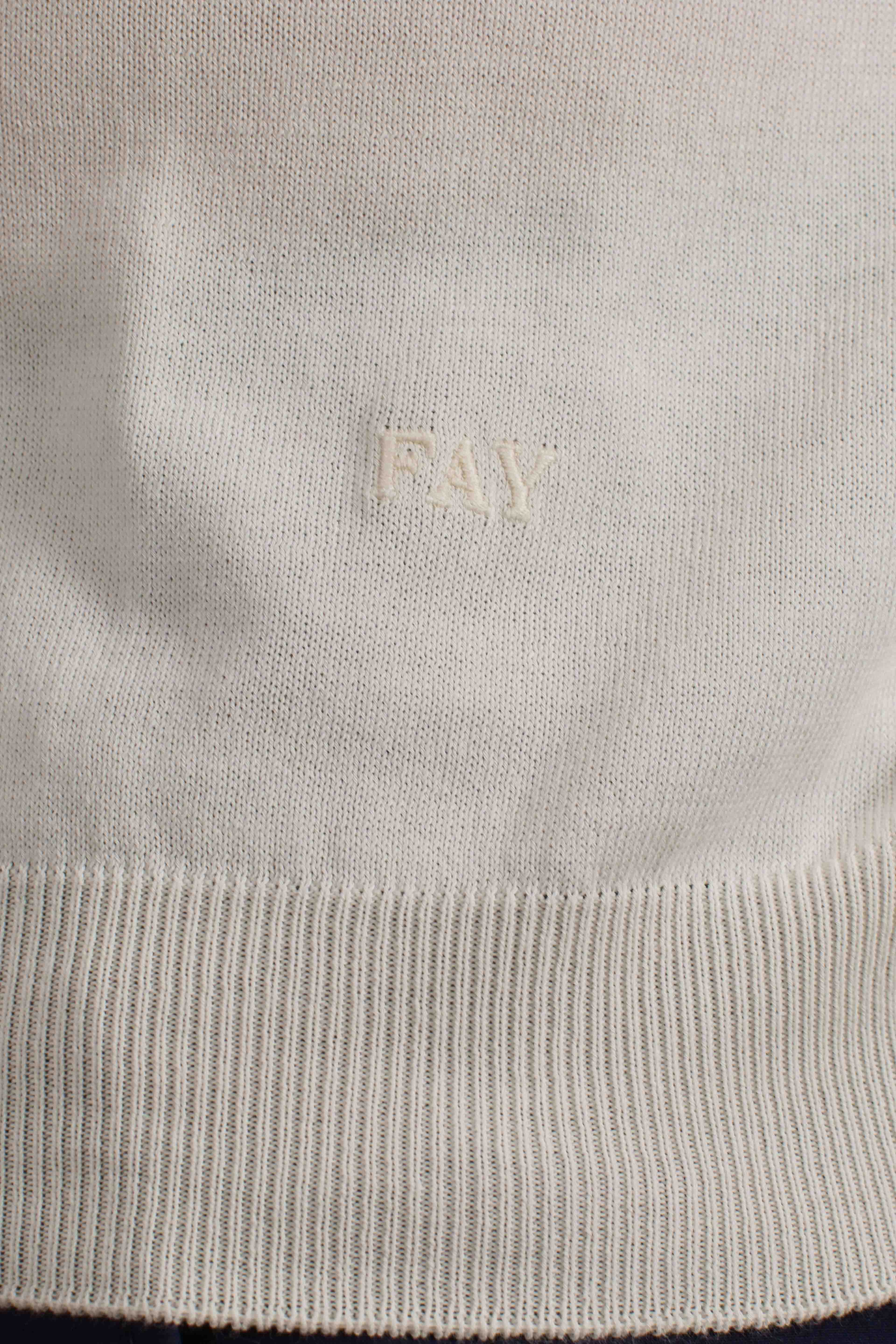 Pull Girocollo in Cotone bianco